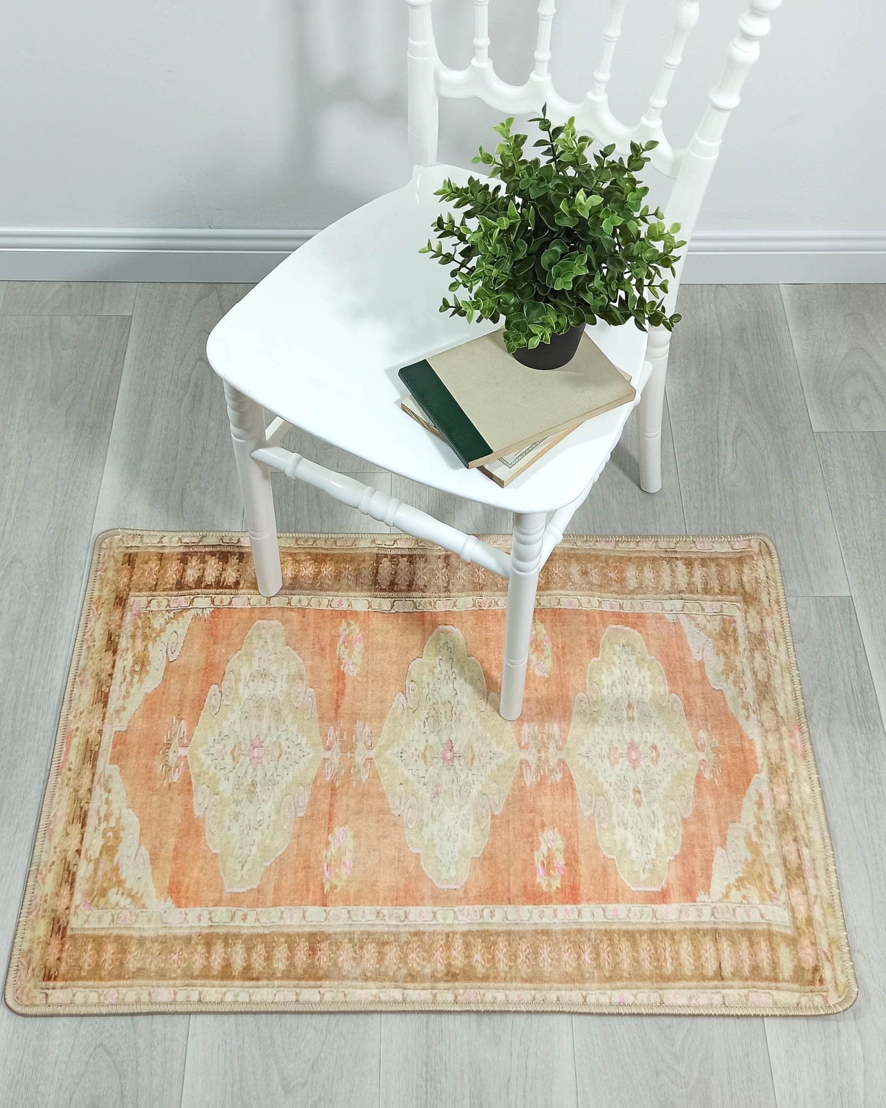 Layne Faded Orange Gold Beige Persian 2x3 Rug