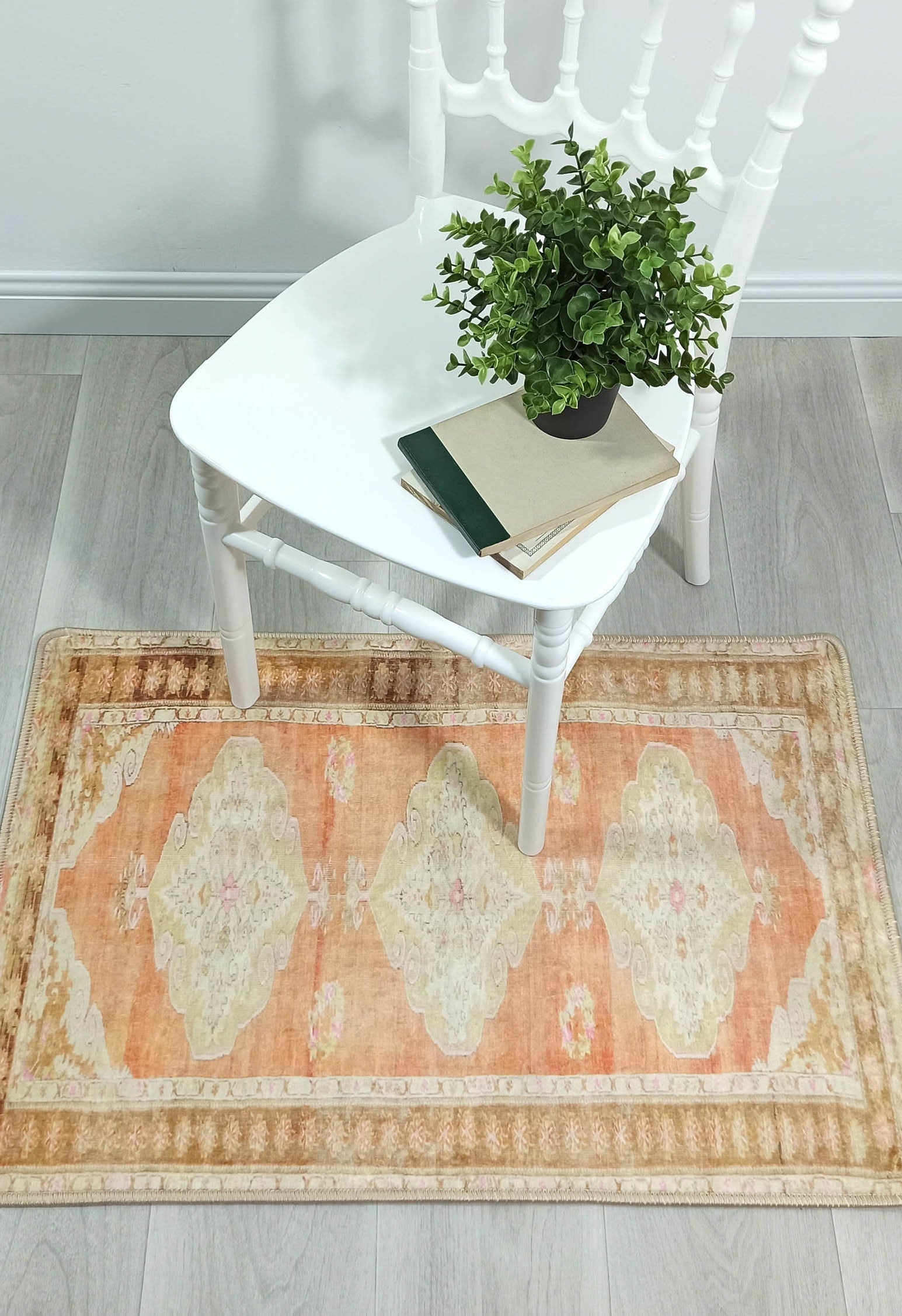 Layne Faded Orange Gold Beige Persian 2x3 Rug