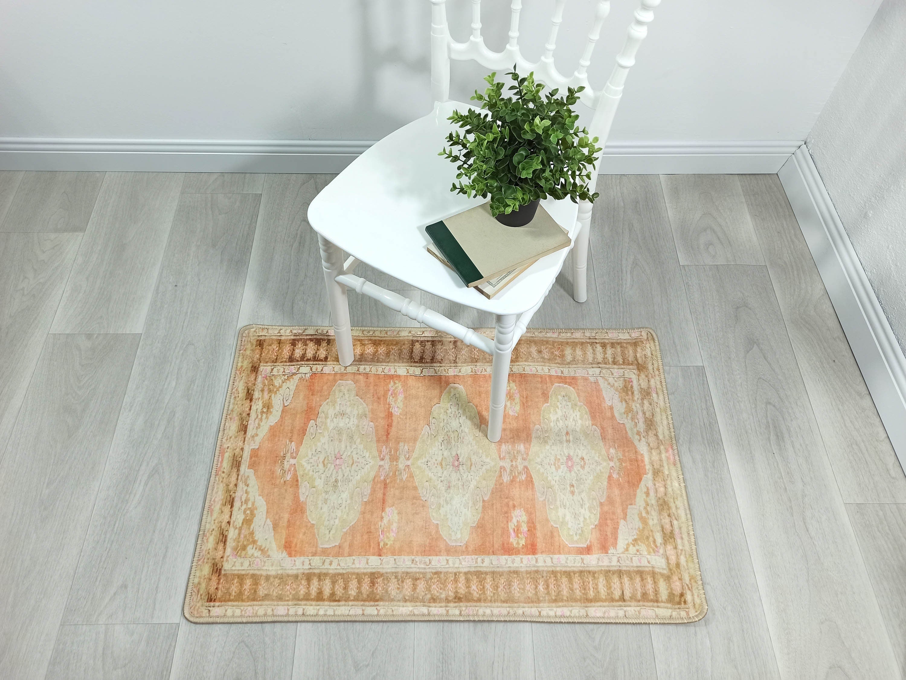 Layne Faded Orange Gold Beige Persian 2x3 Rug