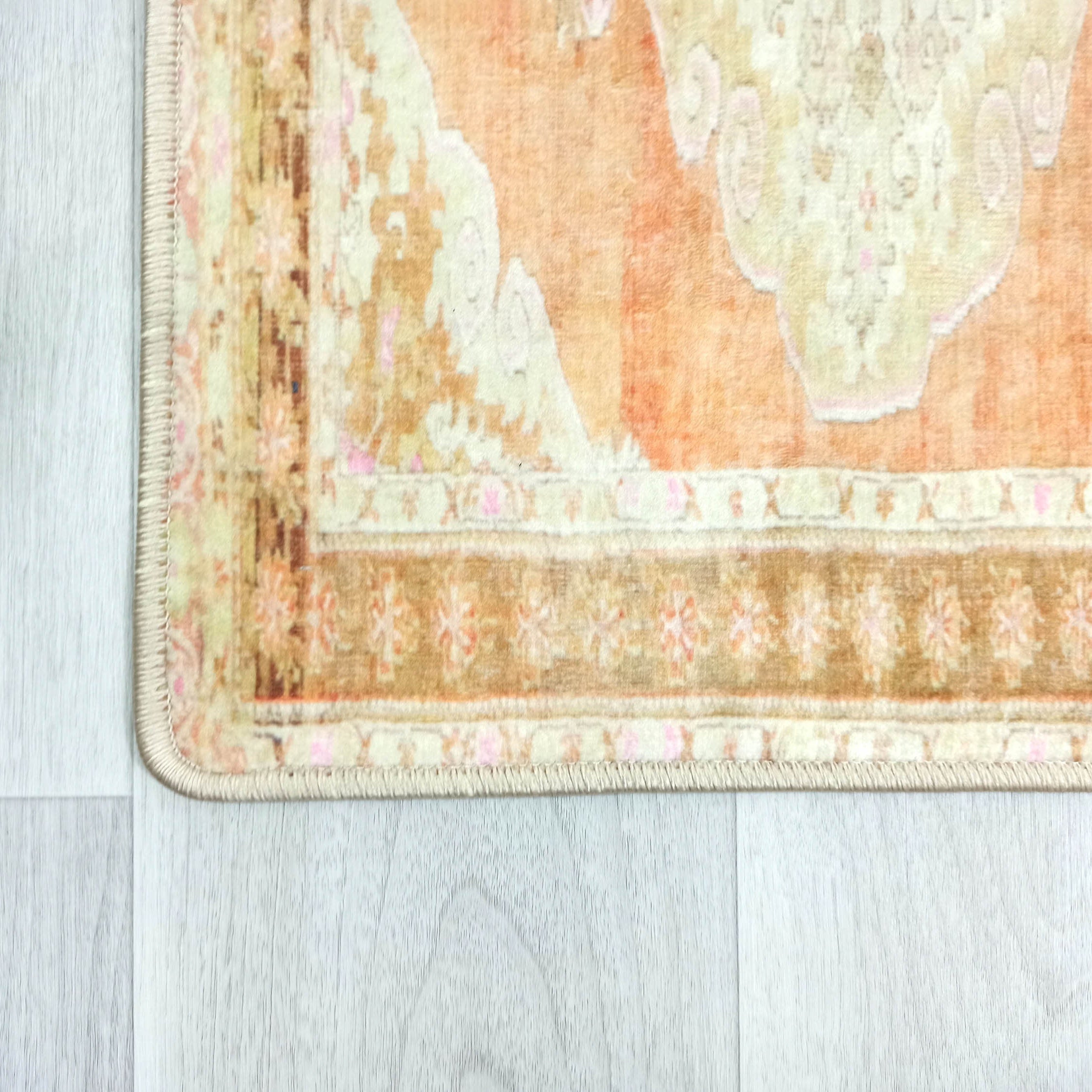 Layne Faded Orange Gold Beige Persian 2x3 Rug