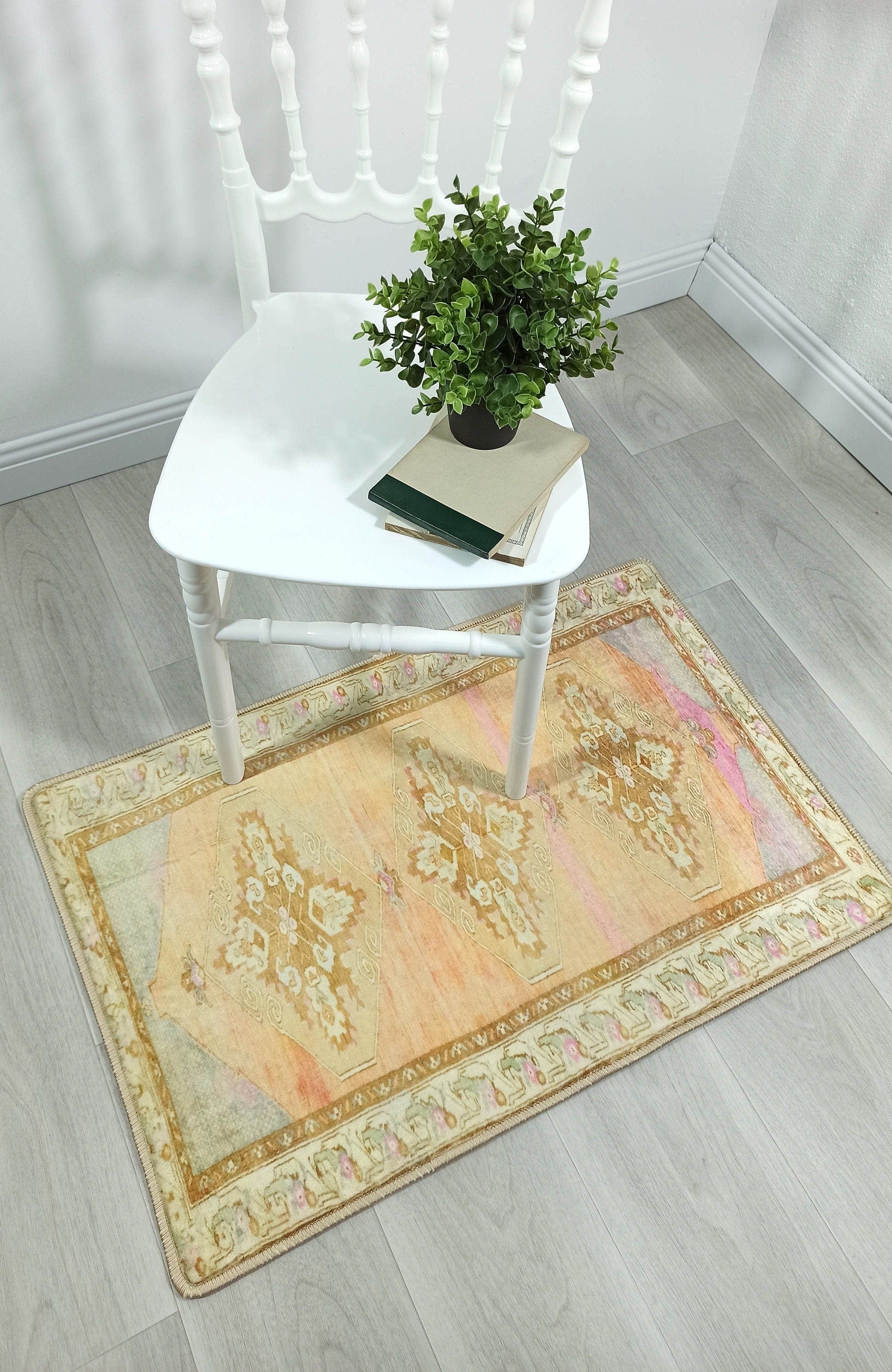 Jurnee Faded Orange Yellow Persian 2x3 Rug