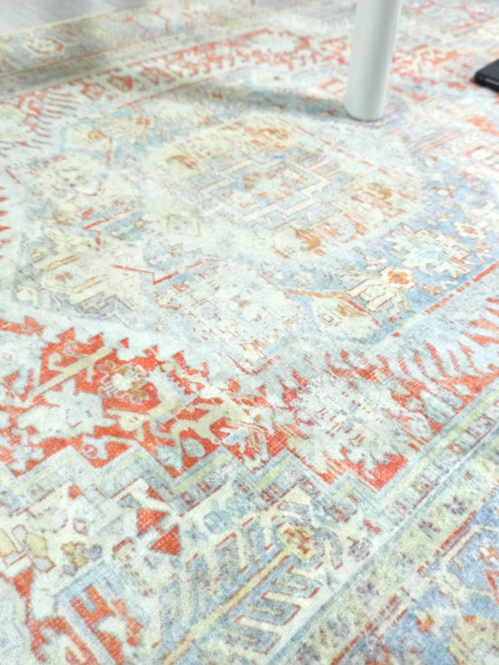 Kyler Faded Blue Orange Persian Small 2x3 Rug