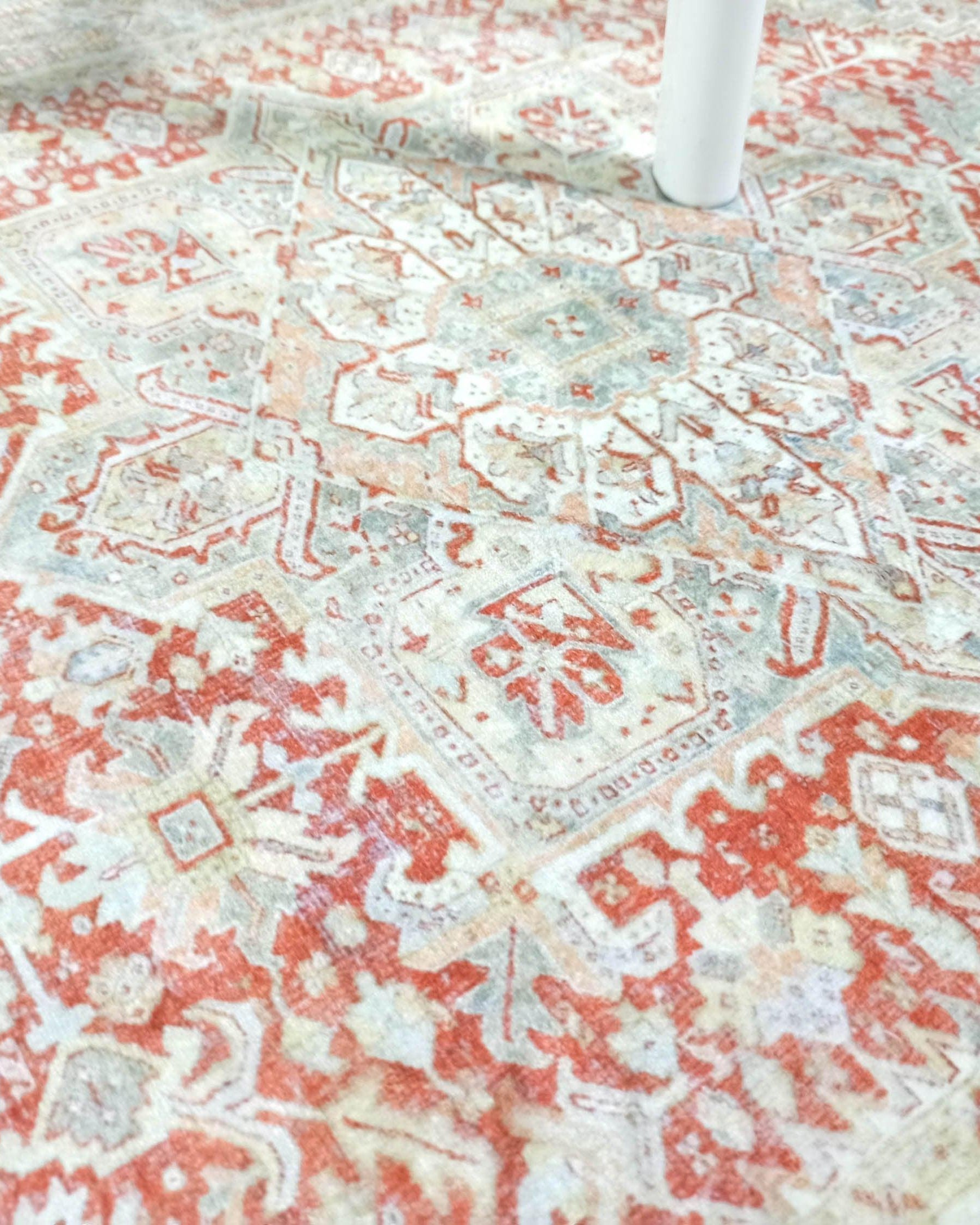 Atlas Faded Burnt Orange Heriz Persian 2x3 Rug