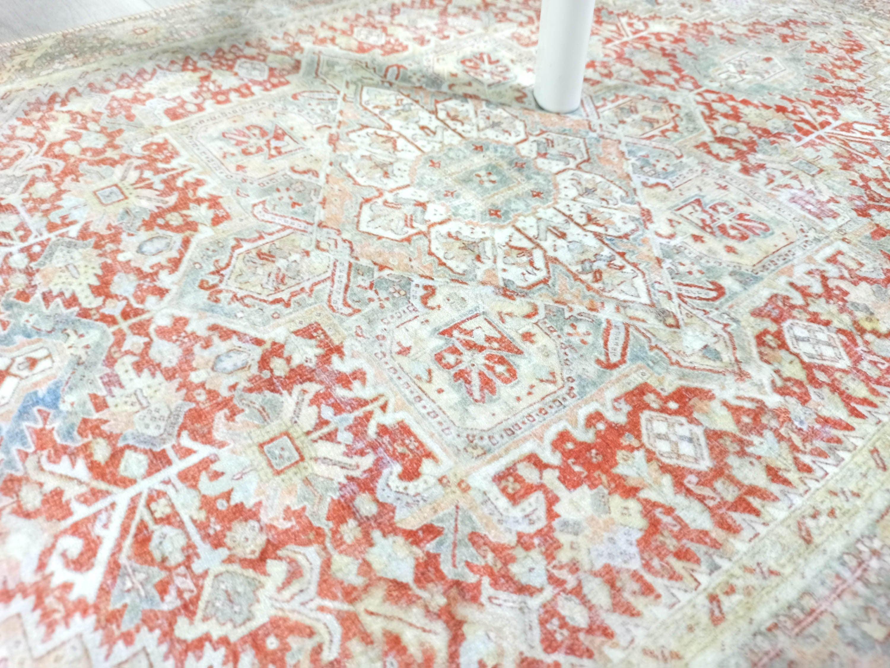 Atlas Faded Burnt Orange Heriz Persian 2x3 Rug
