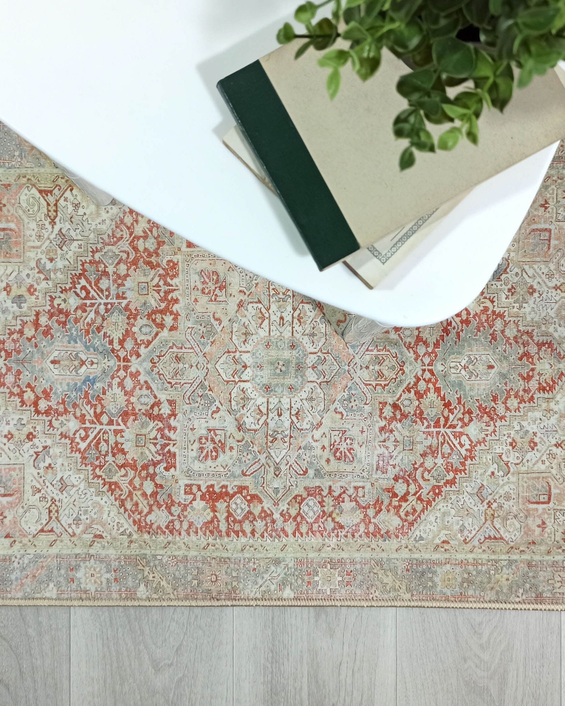 Atlas Faded Burnt Orange Heriz Persian 2x3 Rug