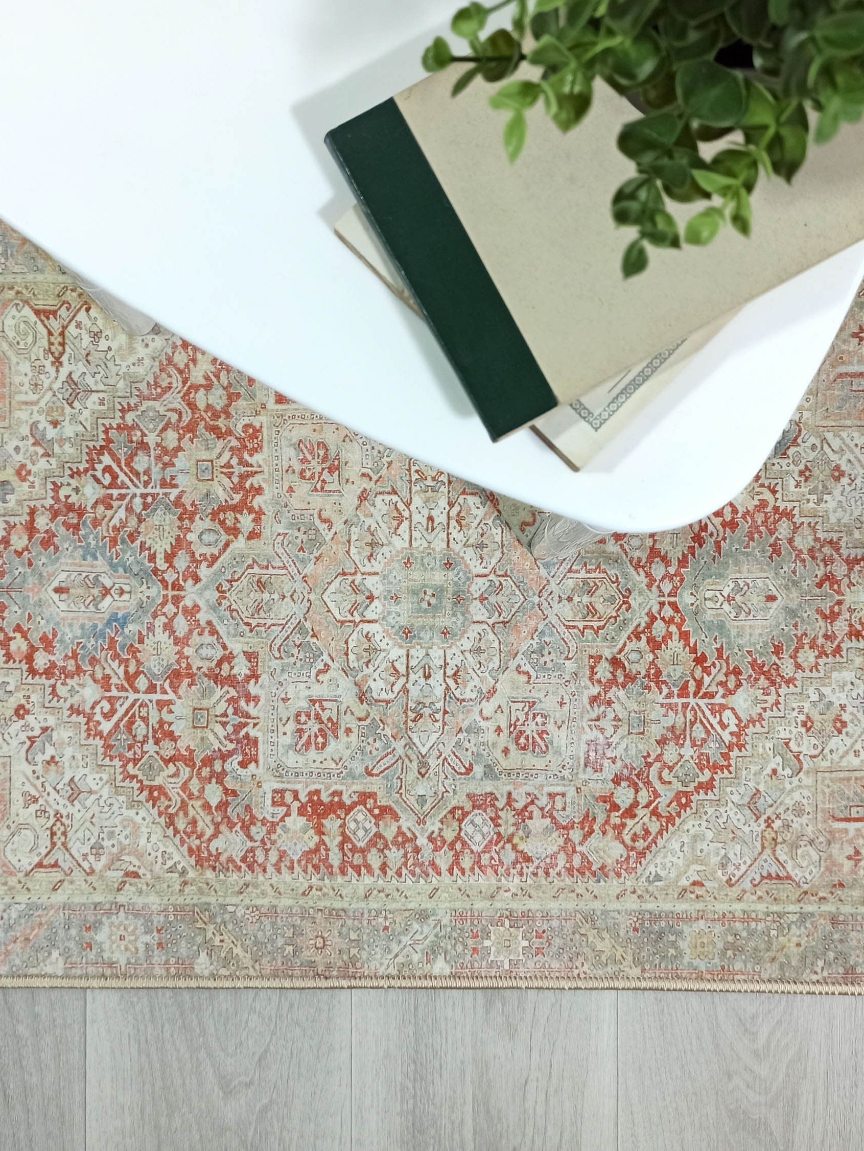 Atlas Faded Burnt Orange Heriz Persian 2x3 Rug