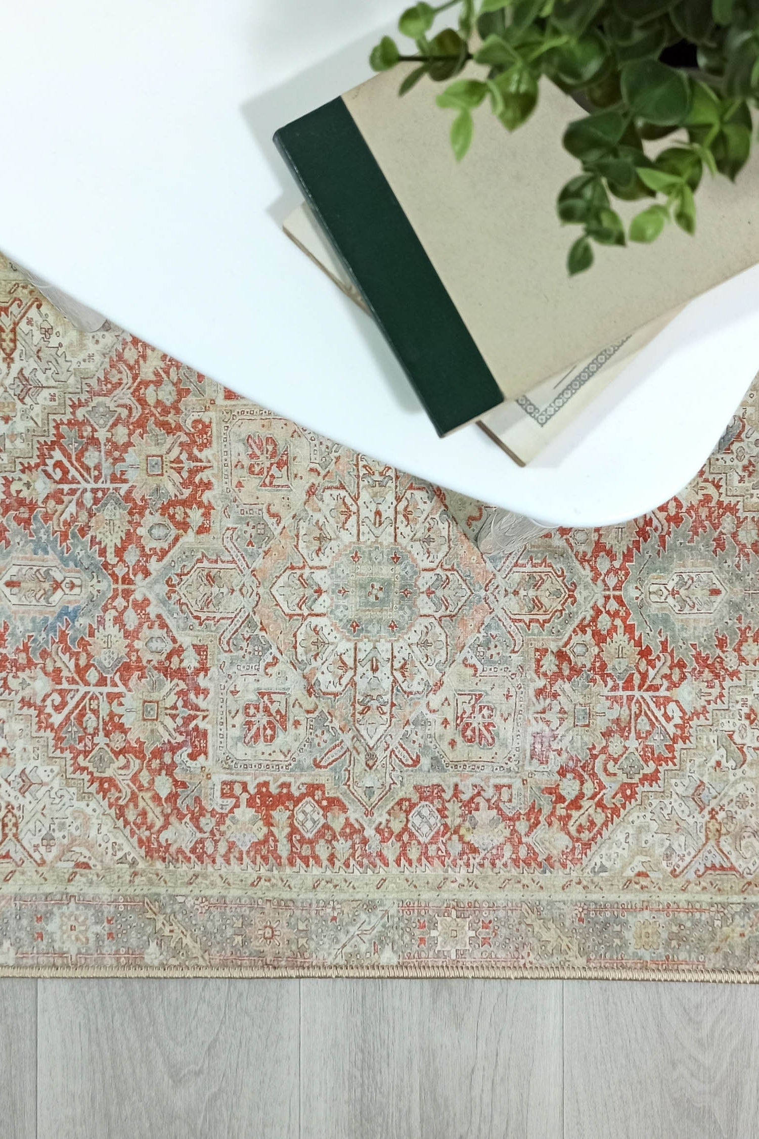 Atlas Faded Burnt Orange Heriz Persian 2x3 Rug