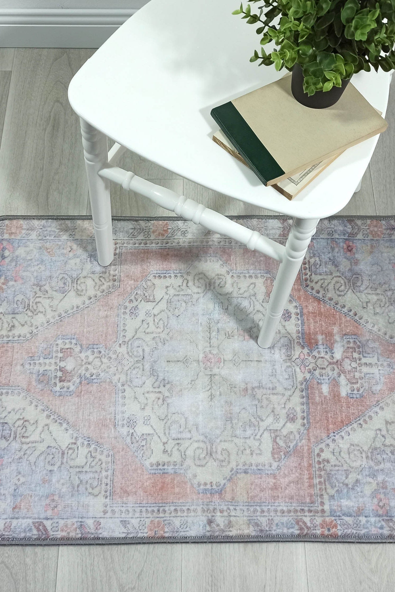 Eira Faded Orange Blue Oushak 2x3 Rug