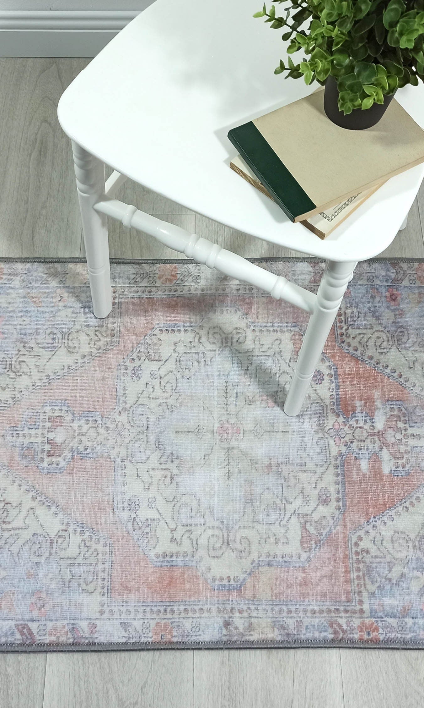 Eira Faded Orange Blue Oushak 2x3 Rug