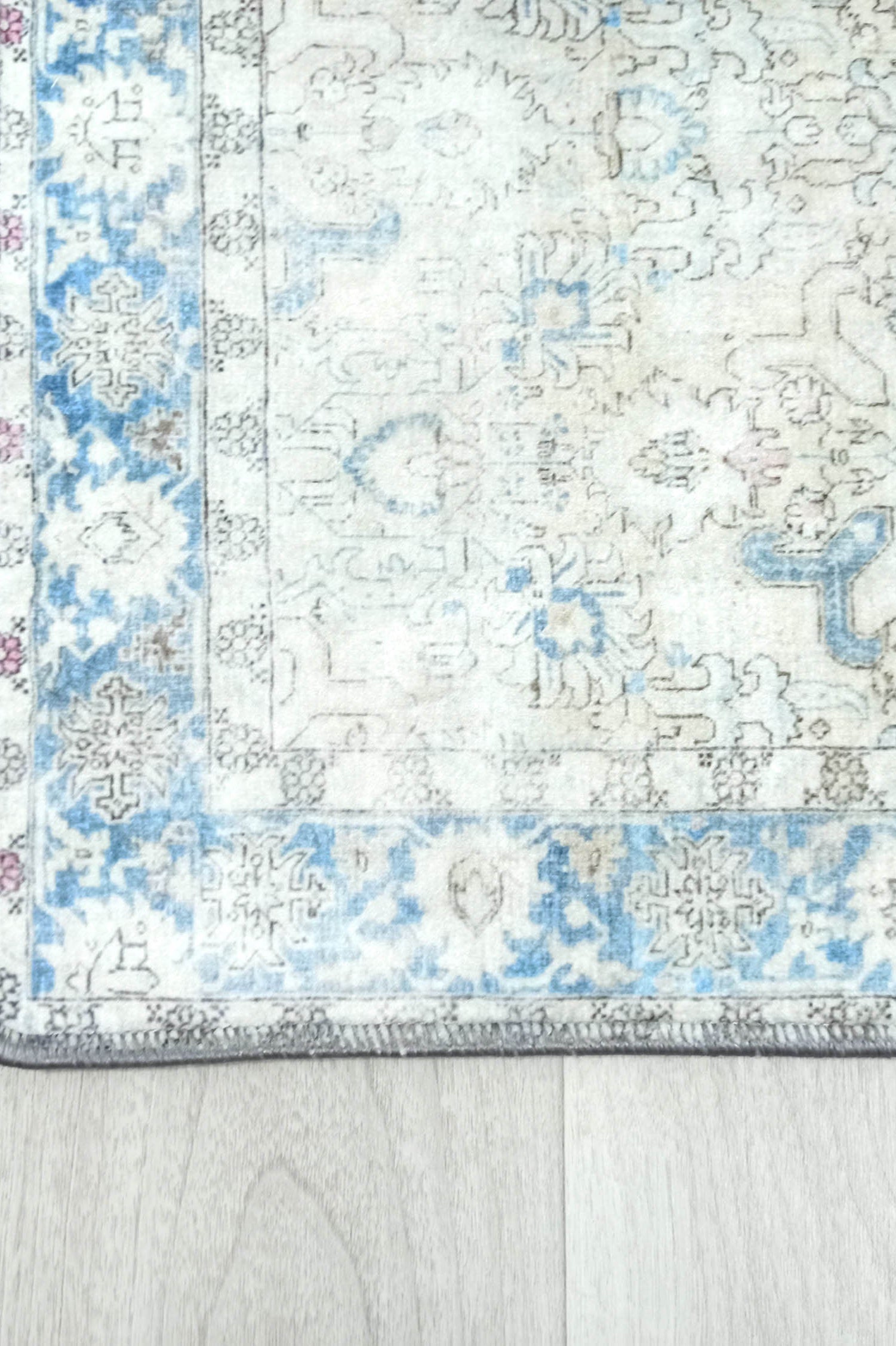 Bowie Neutral Blue Floral Turkish 2x3 Rug
