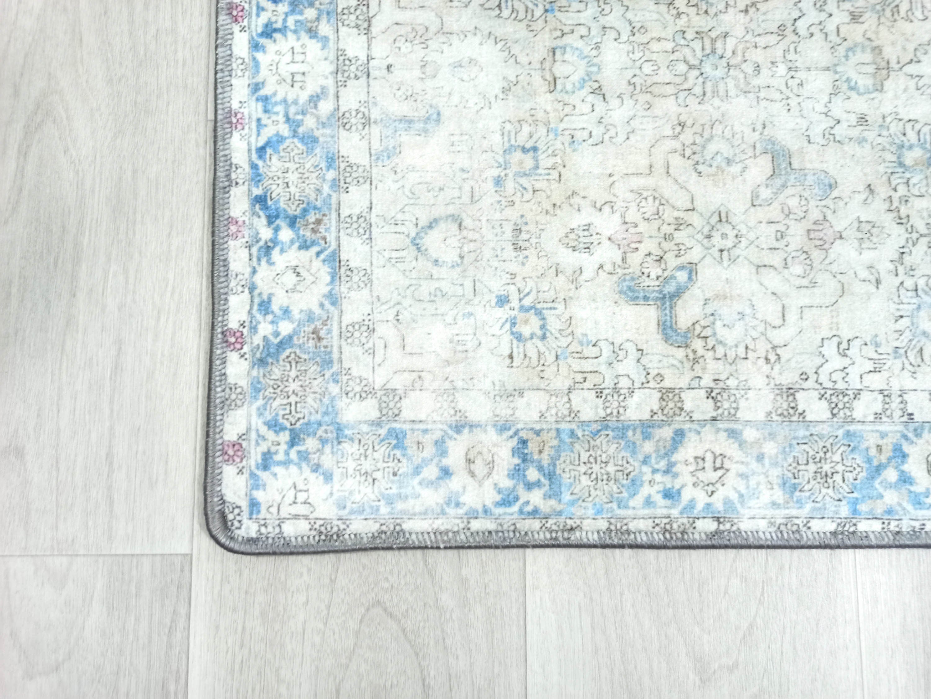 Bowie Neutral Blue Floral Turkish 2x3 Rug