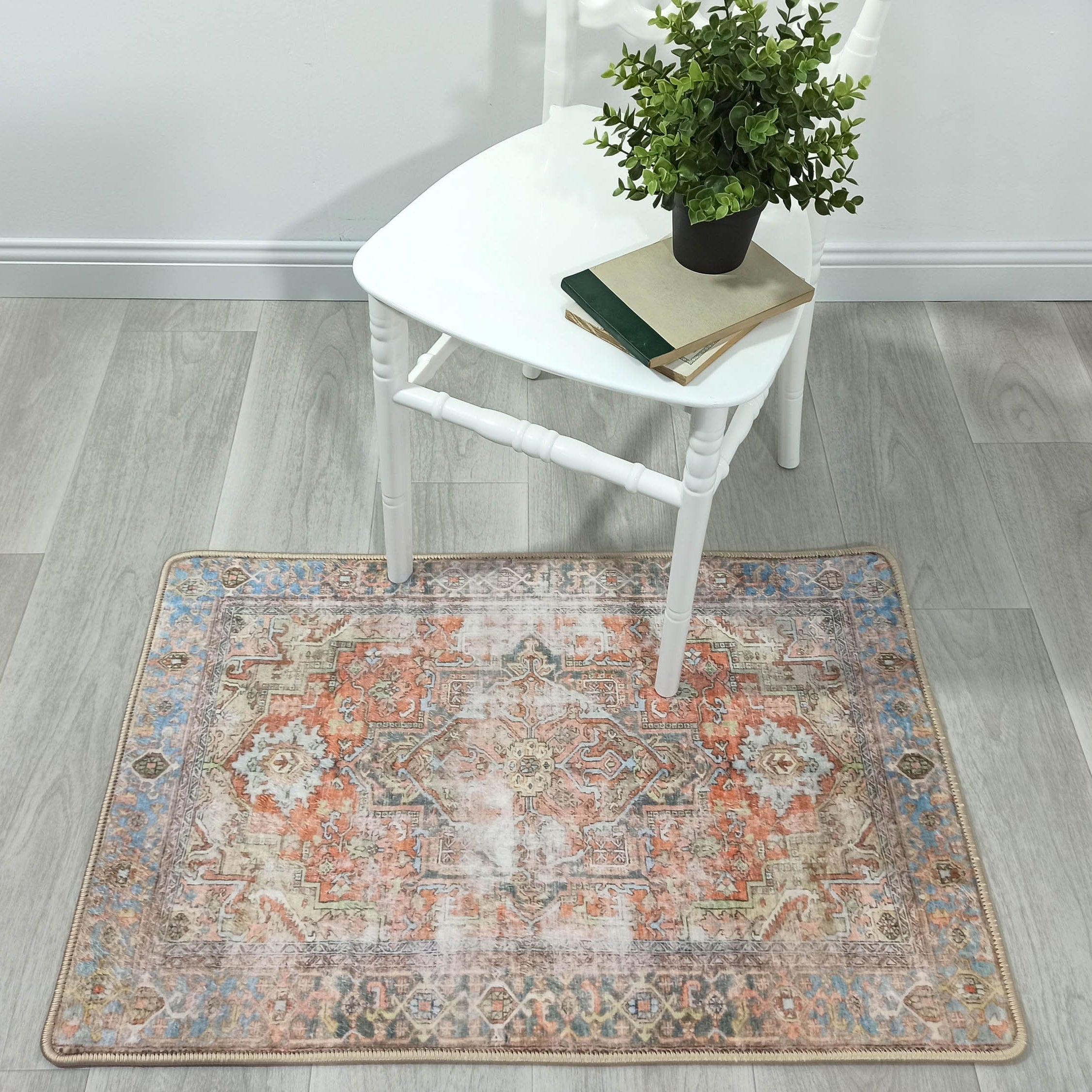 Tinsley Terracotta Blue Persian 2x3 Rug