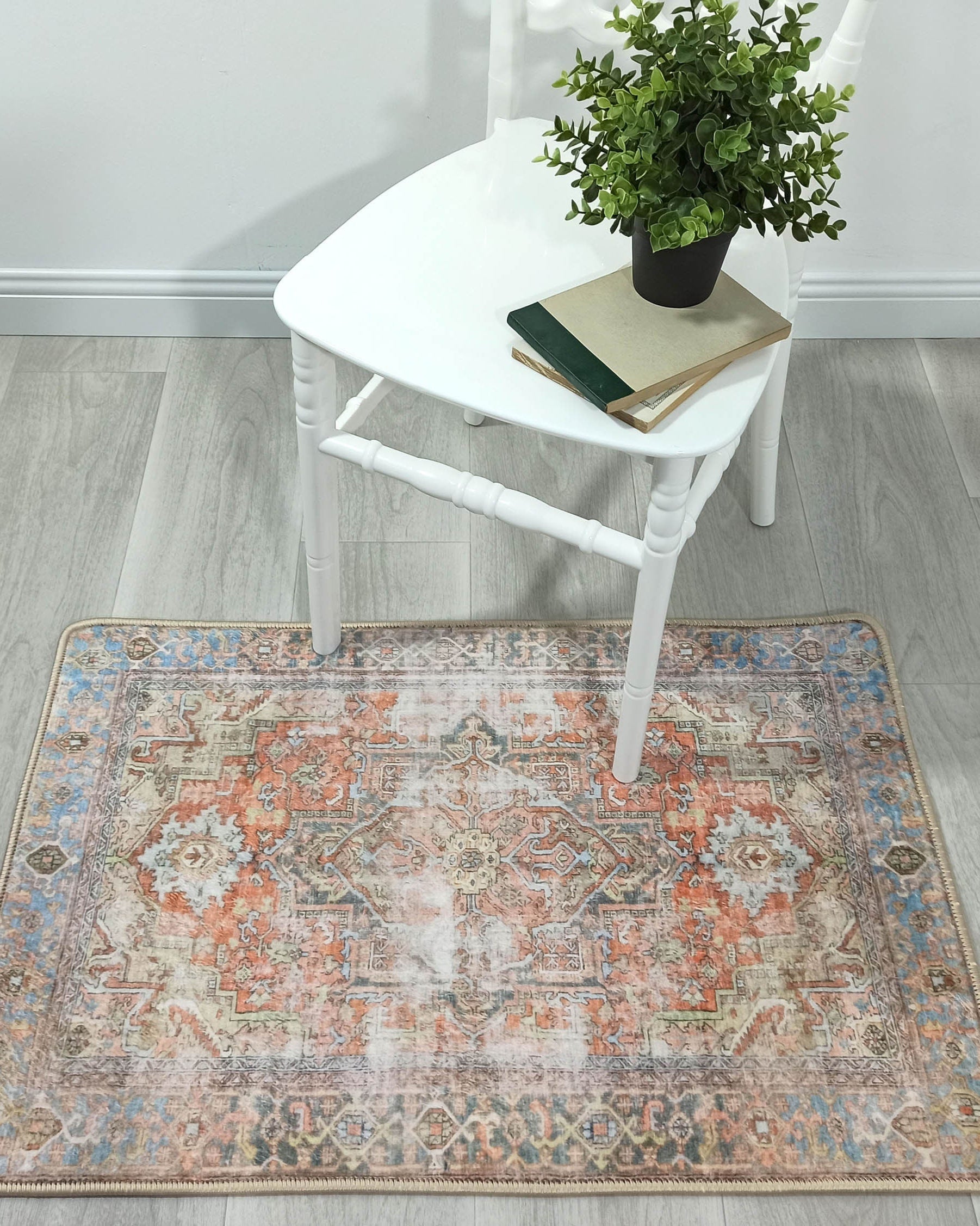 Tinsley Terracotta Blue Persian 2x3 Rug