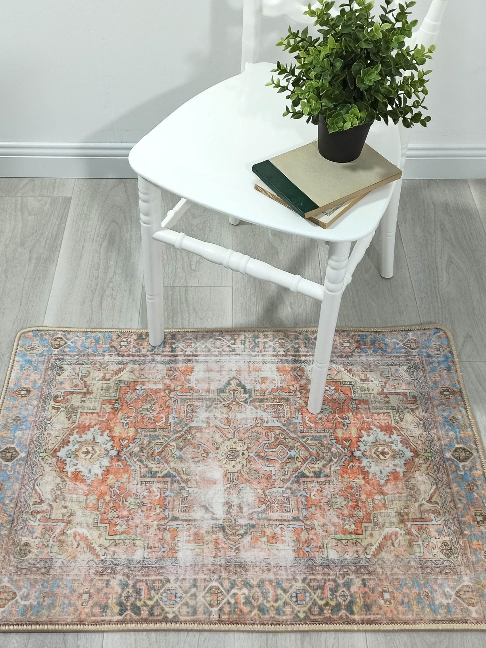 Tinsley Terracotta Blue Persian 2x3 Rug