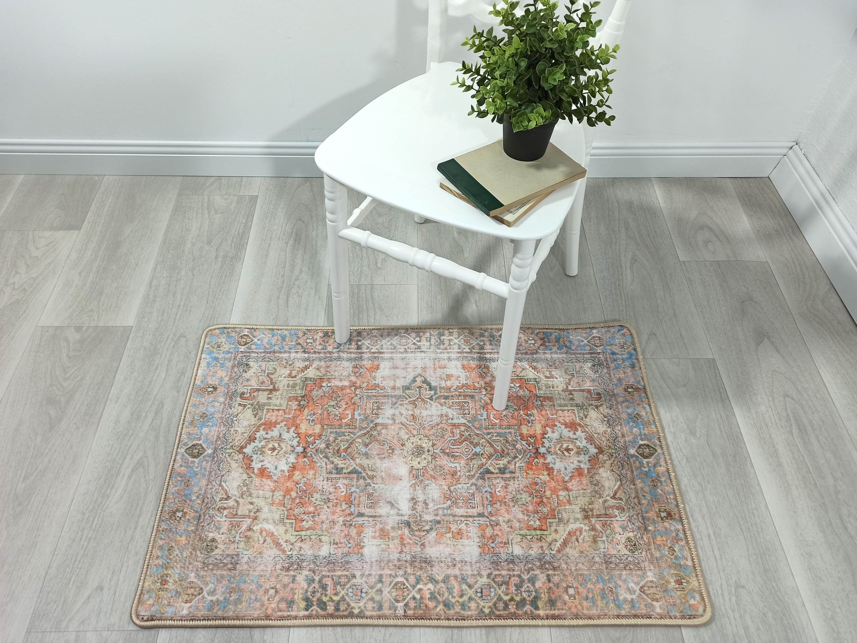 Tinsley Terracotta Blue Persian 2x3 Rug