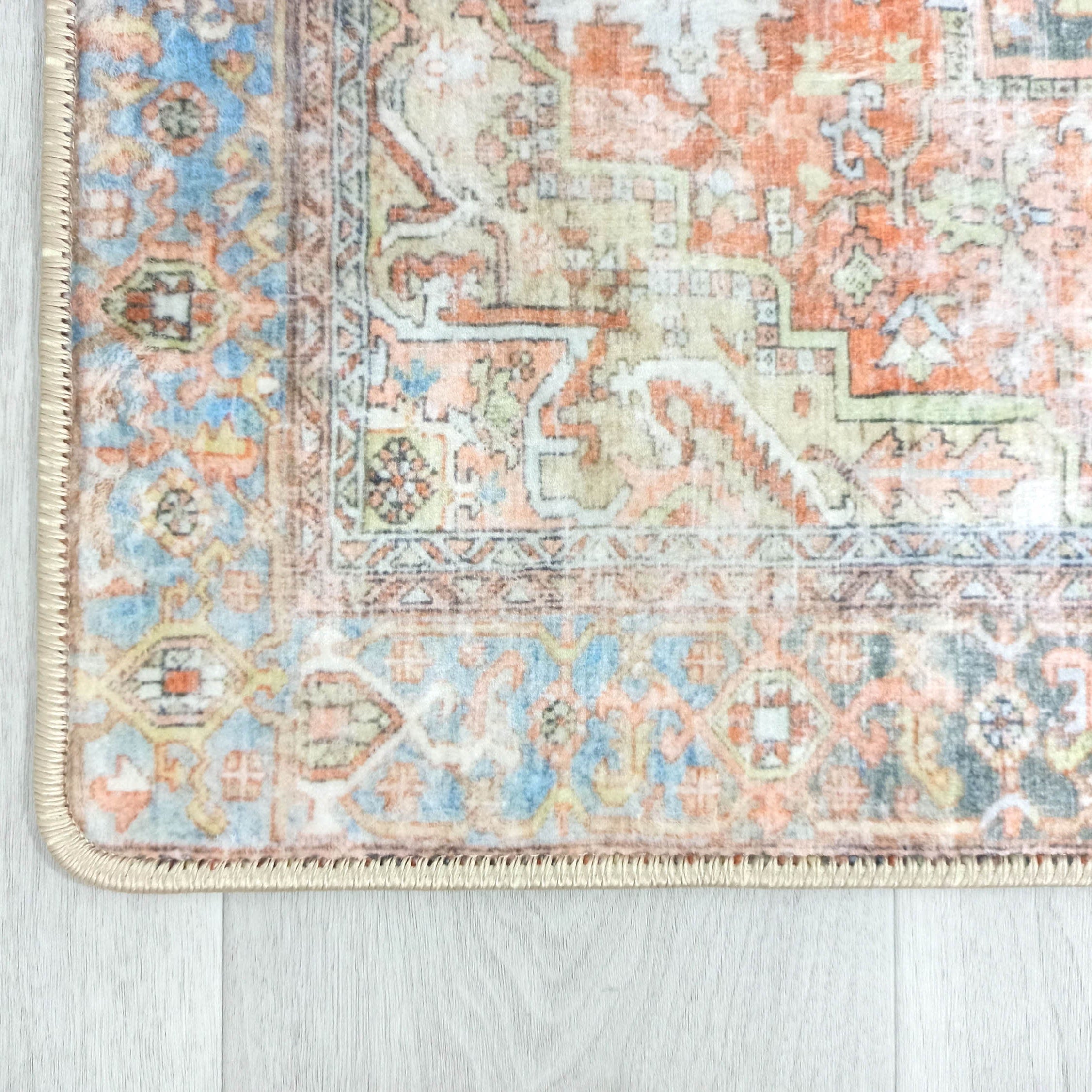 Tinsley Terracotta Blue Persian 2x3 Rug