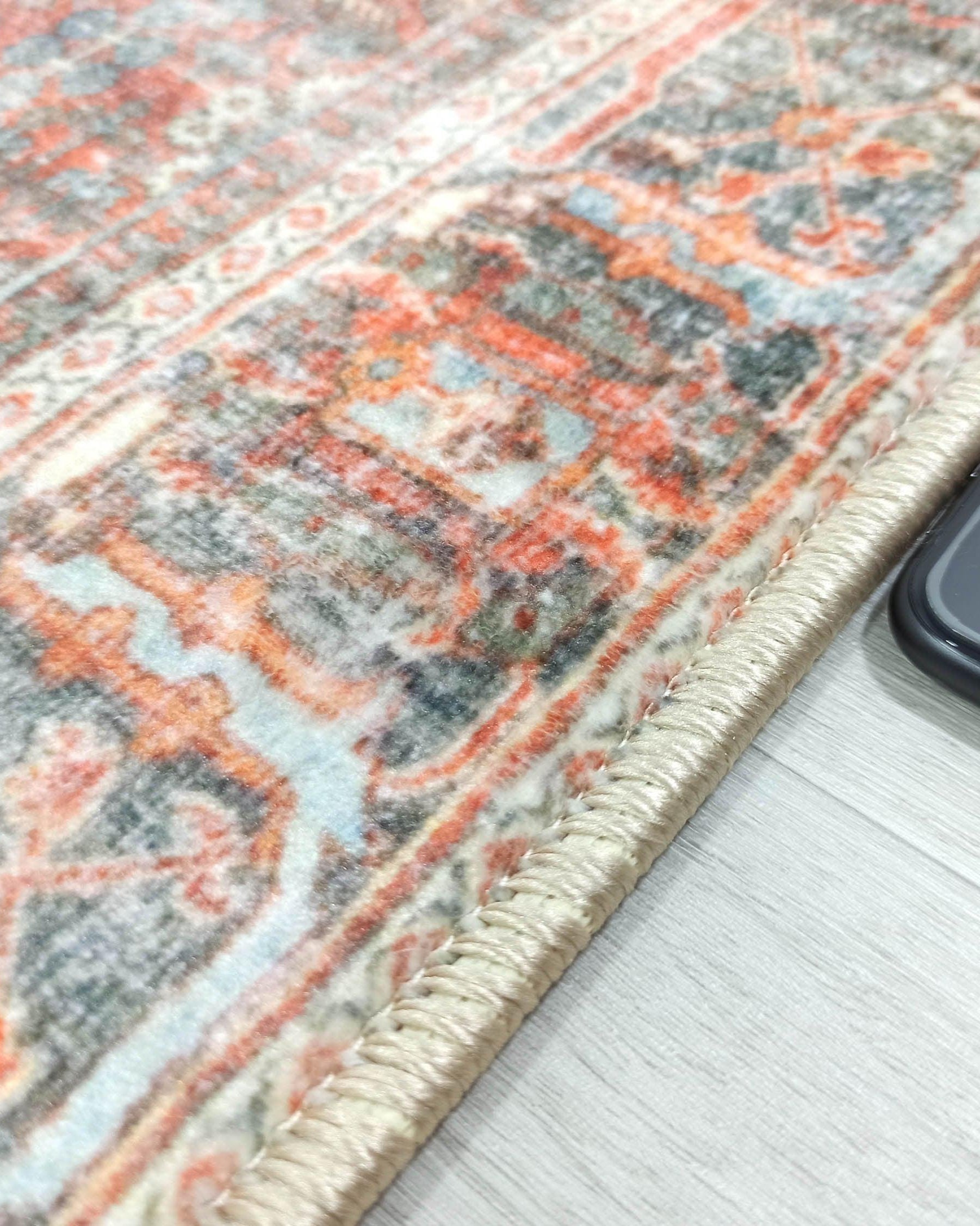 Nirvana Red Terracotta Brown Vintage Persian 2x3 Rug