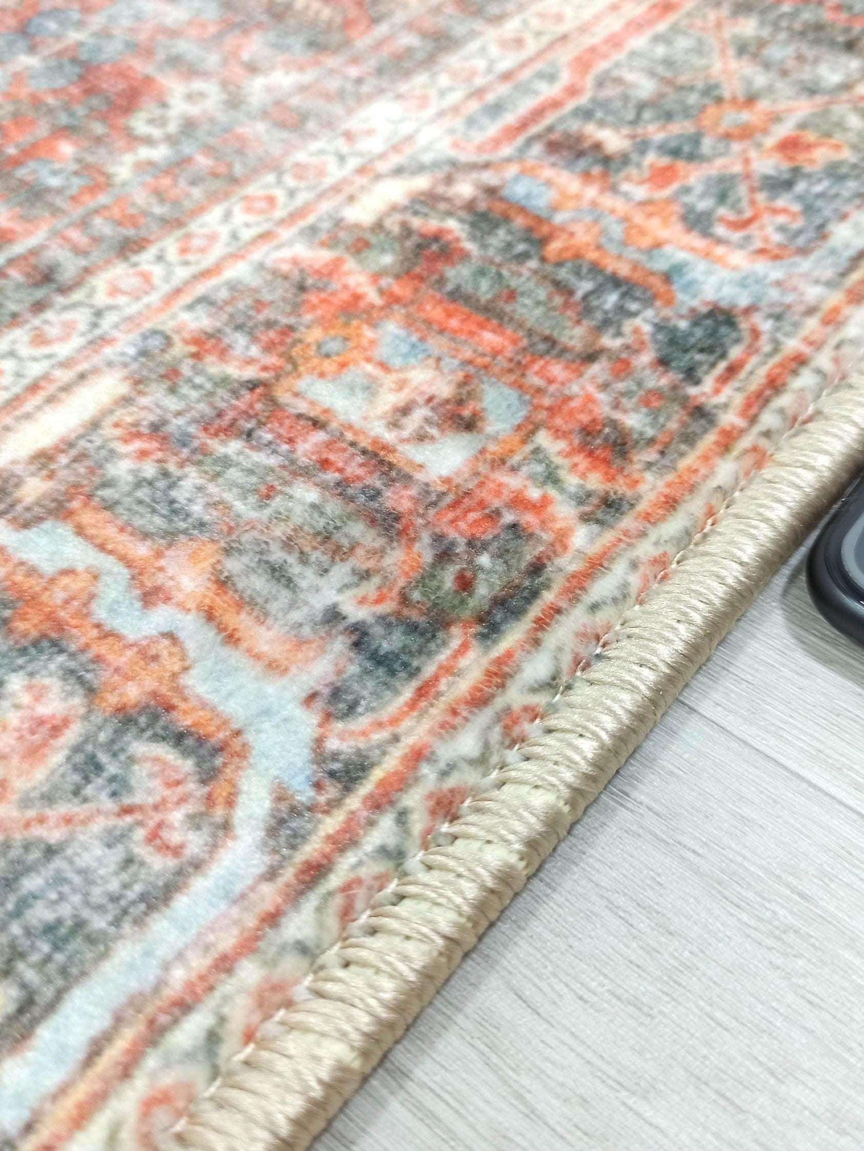 Nirvana Red Terracotta Brown Vintage Persian 2x3 Rug