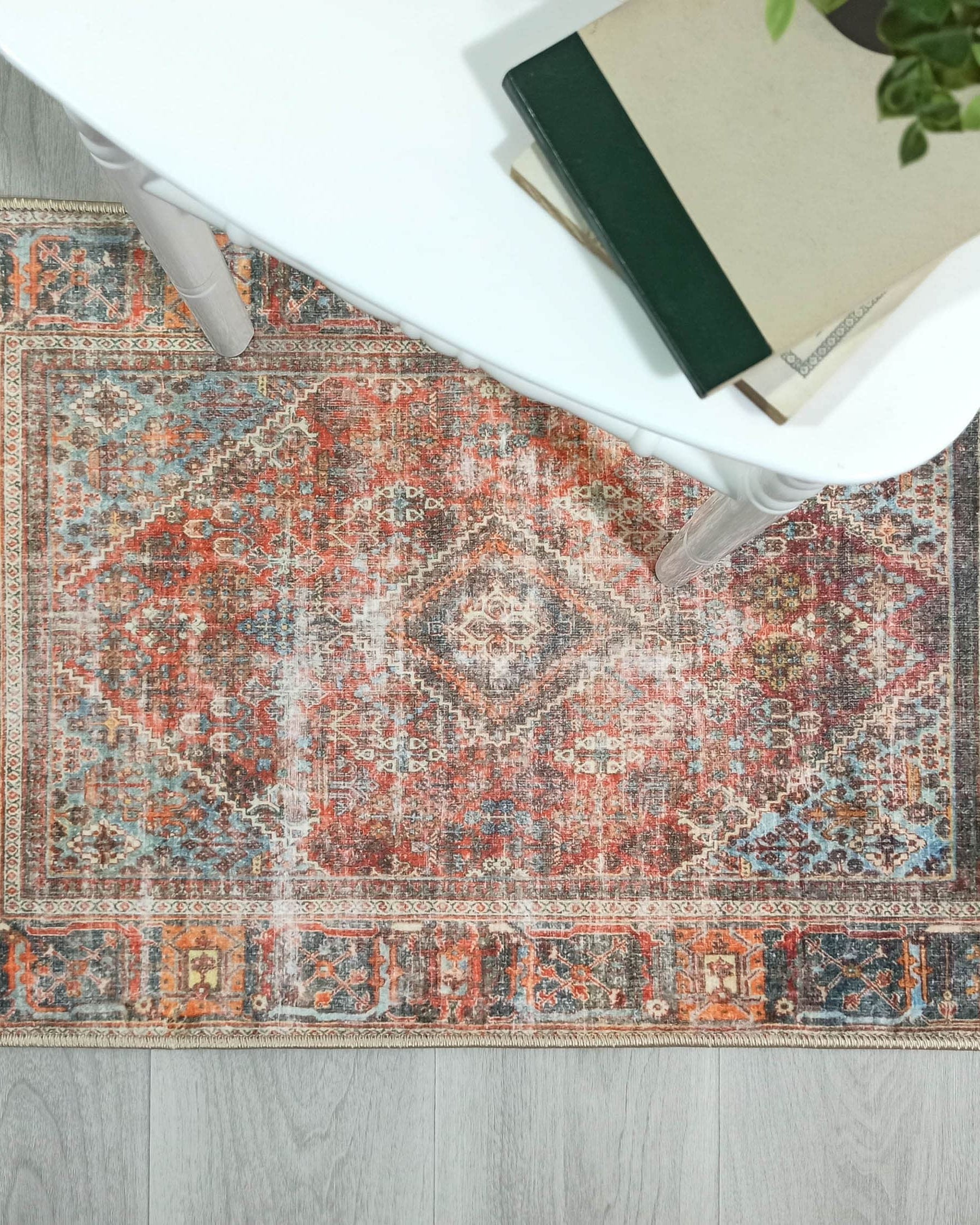 Nirvana Red Terracotta Brown Vintage Persian 2x3 Rug