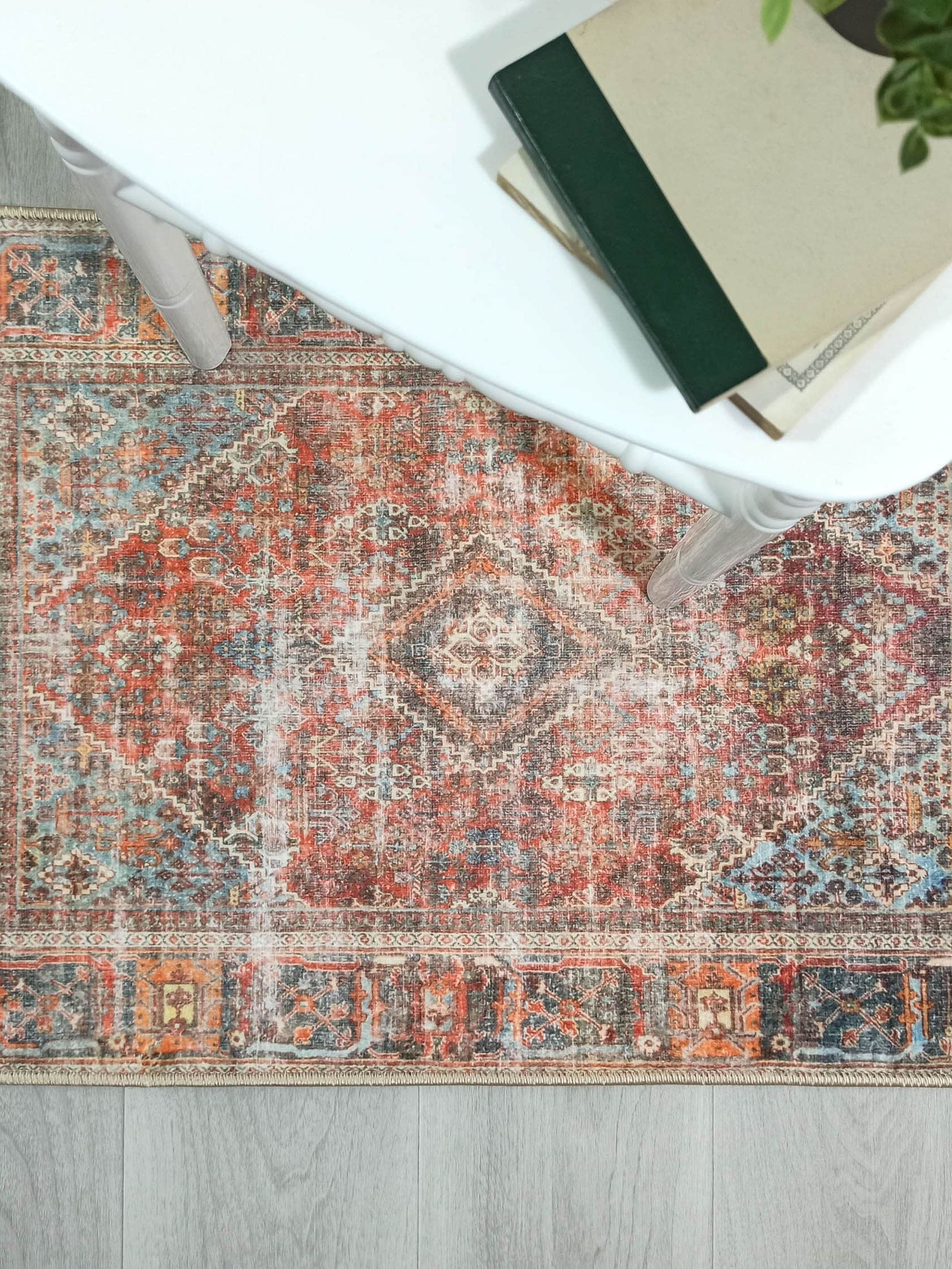 Nirvana Red Terracotta Brown Vintage Persian 2x3 Rug