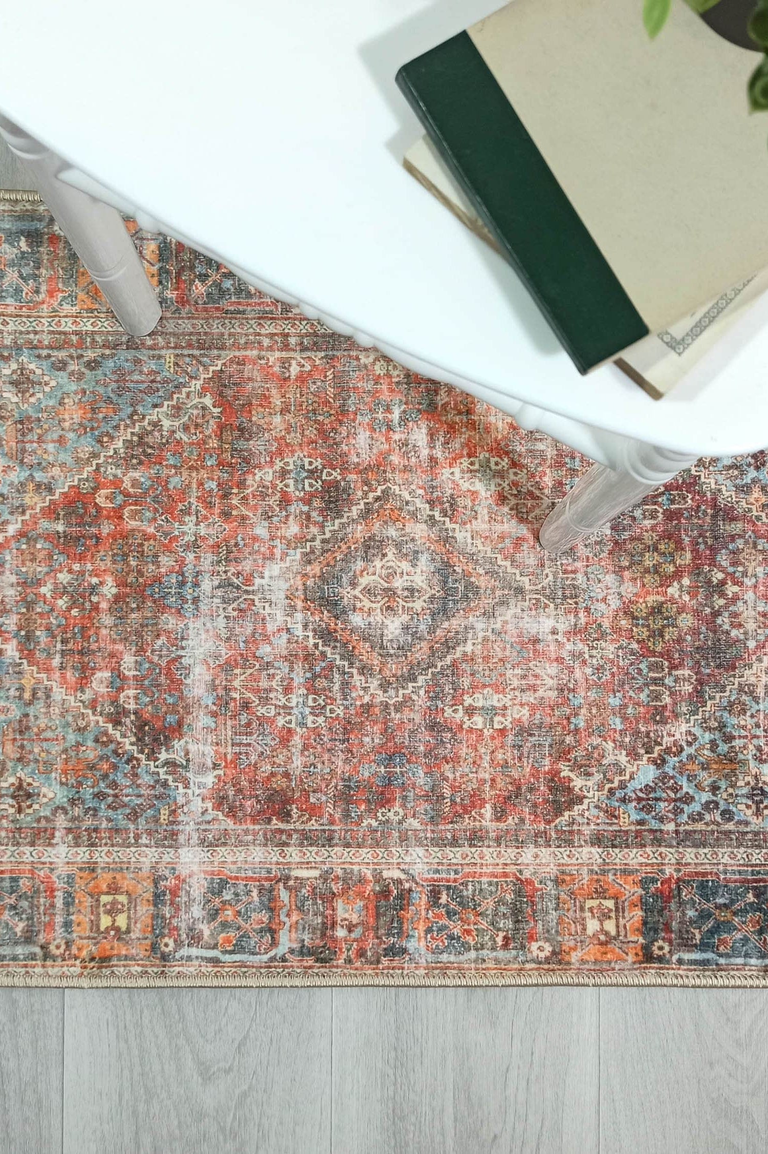 Nirvana Red Terracotta Brown Vintage Persian 2x3 Rug