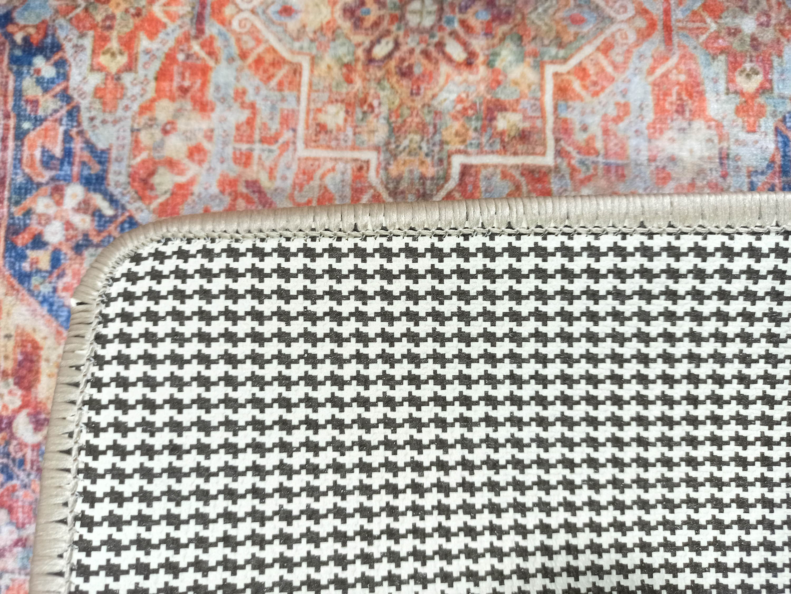 Nayeli Red Terracotta Blue Vintage Persian 2x3 Rug