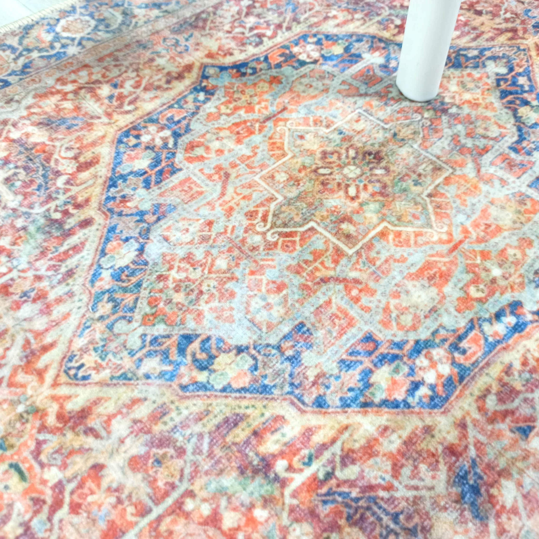 Nayeli Red Terracotta Blue Vintage Persian 2x3 Rug
