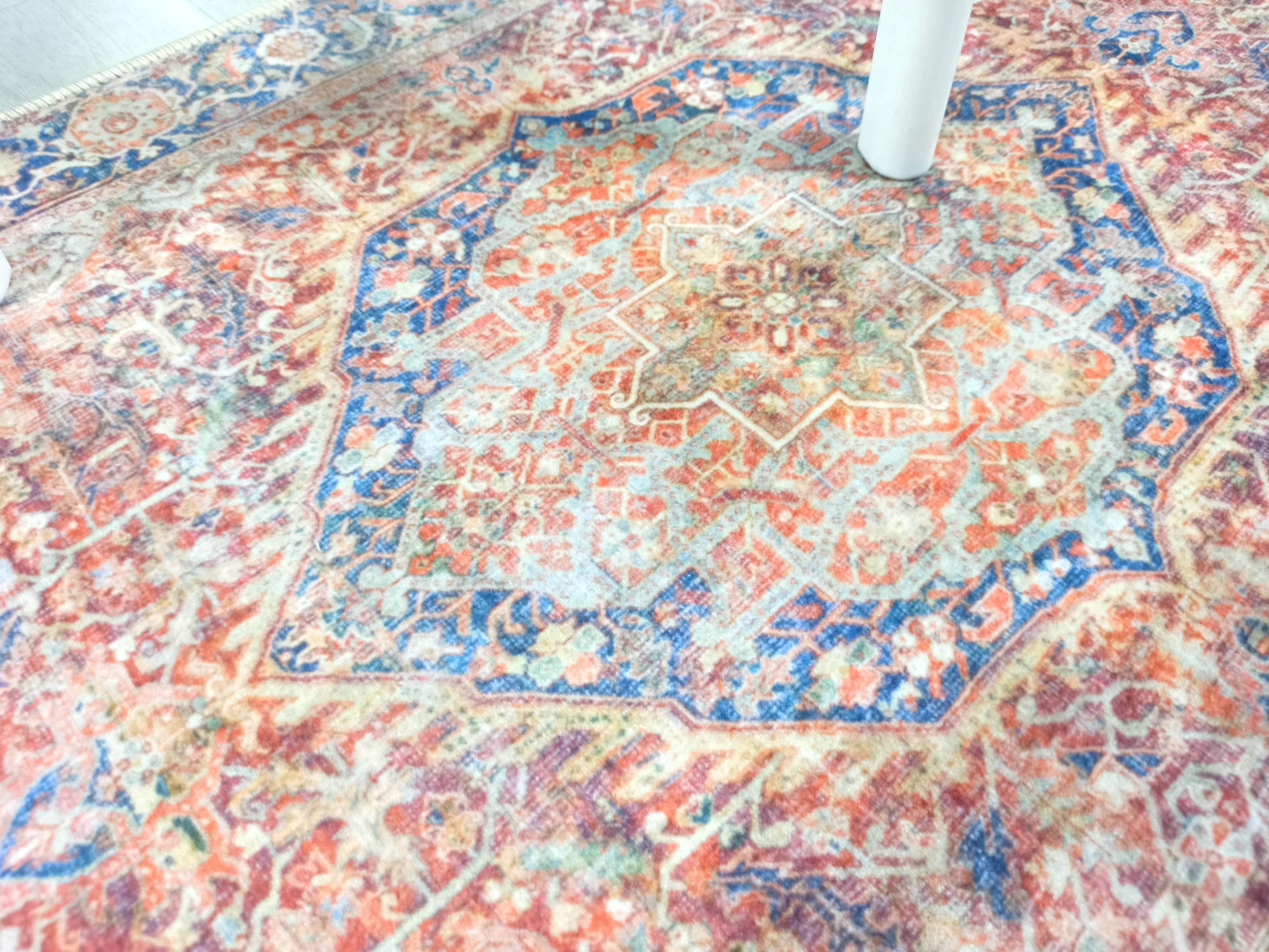 Nayeli Red Terracotta Blue Vintage Persian 2x3 Rug