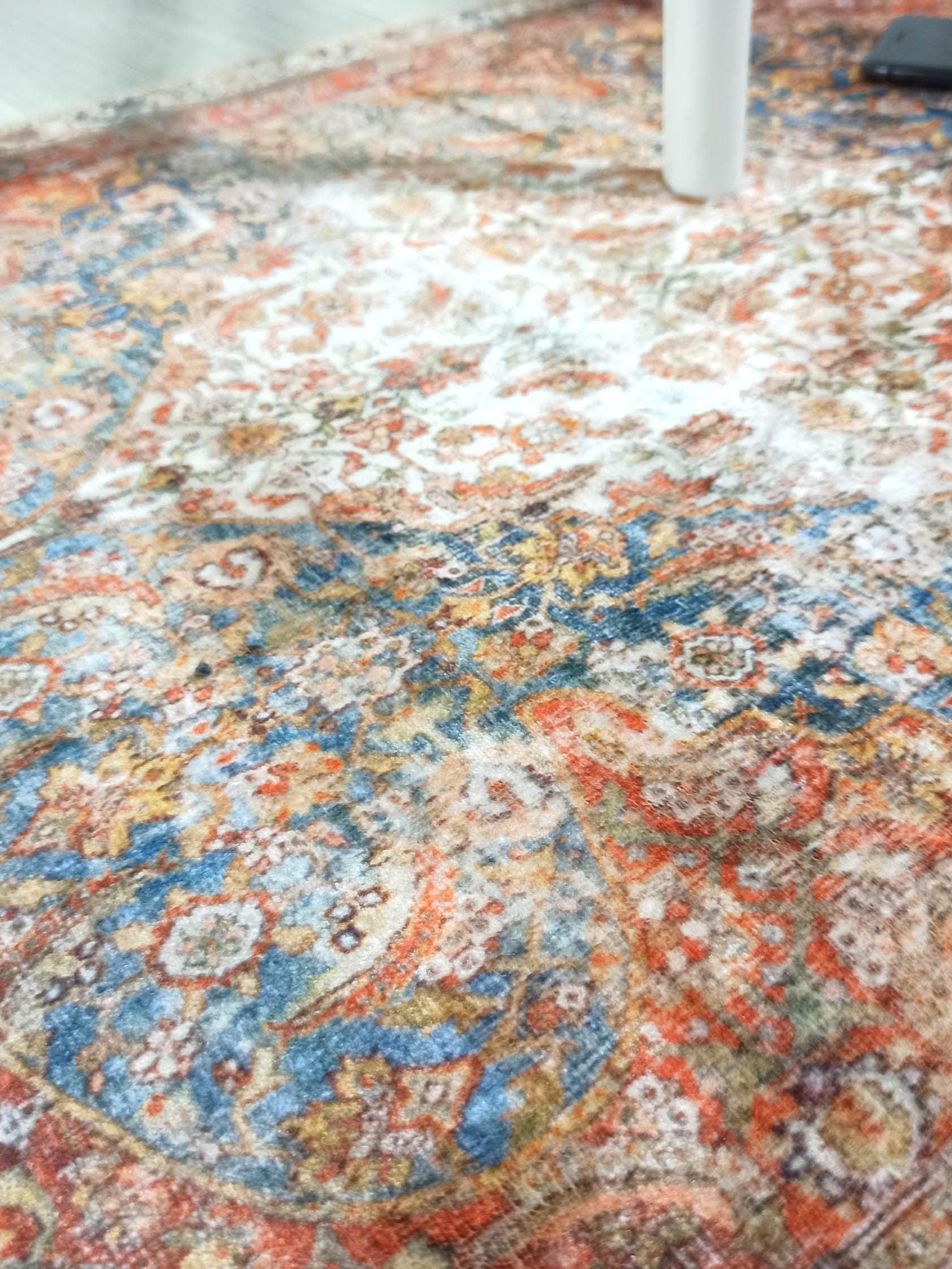 Lexa Terracotta Blue Oriental Persian 2x3 Rug