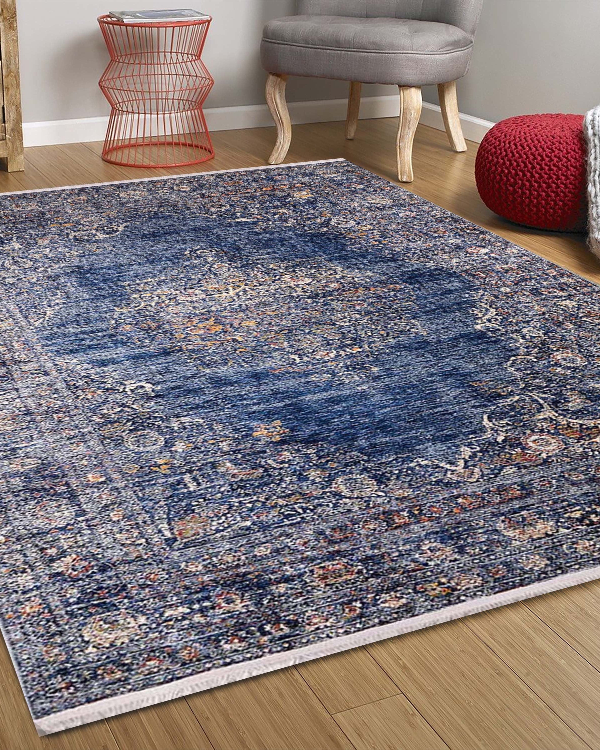 Devony Medallion Turkish Blue Rug