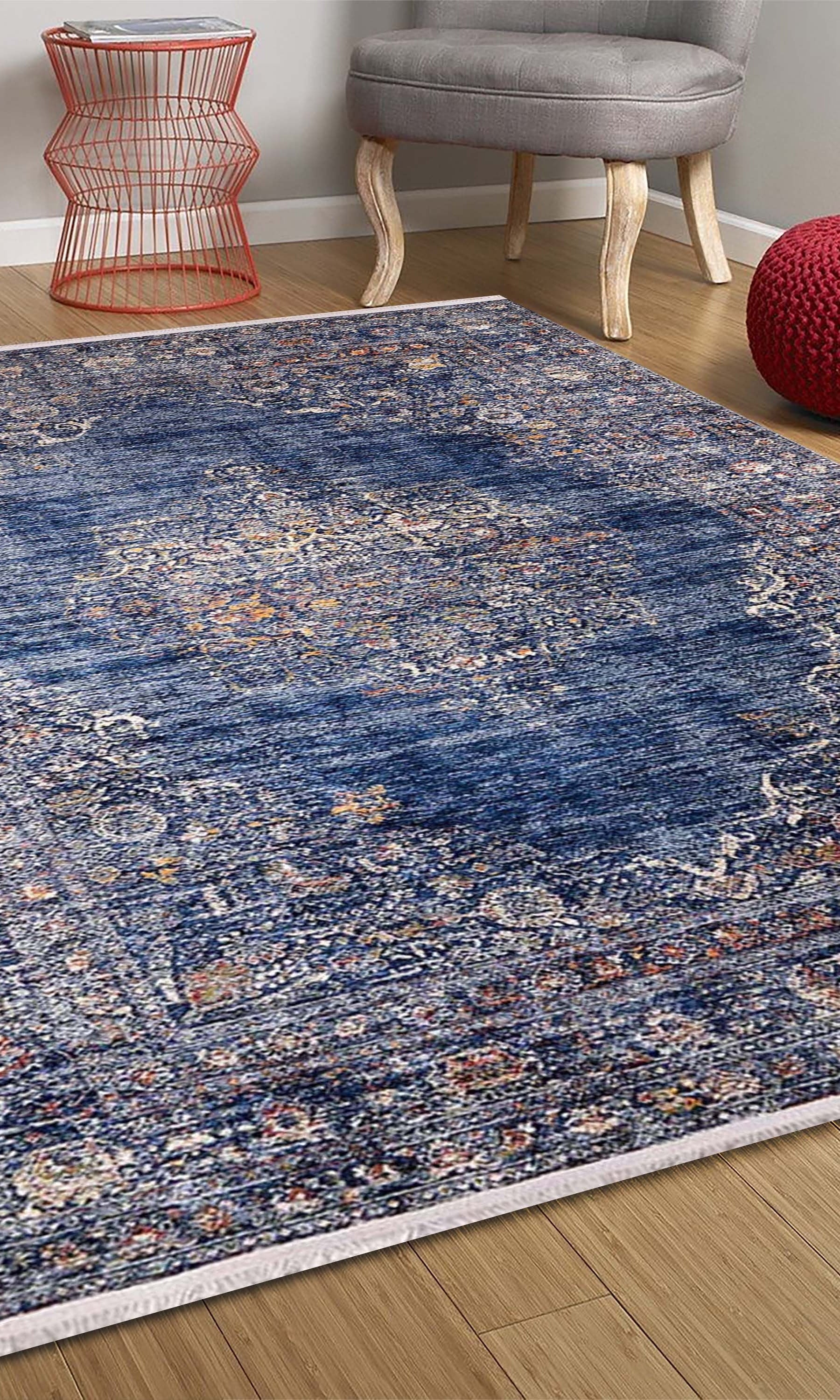 Devony Medallion Turkish Blue Rug