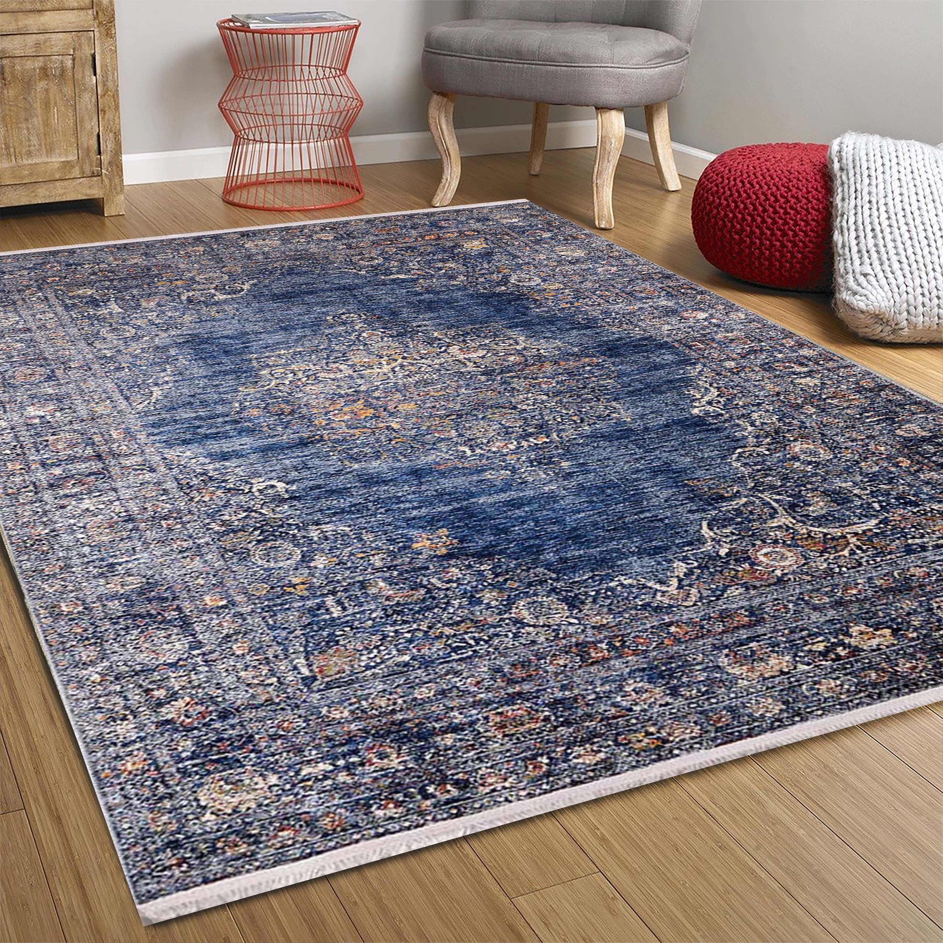 Devony Medallion Turkish Blue Rug