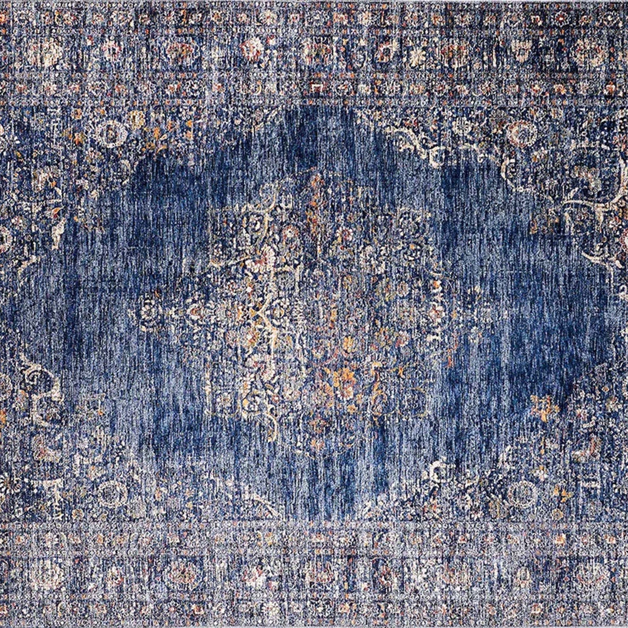 Devony Medallion Turkish Blue Rug