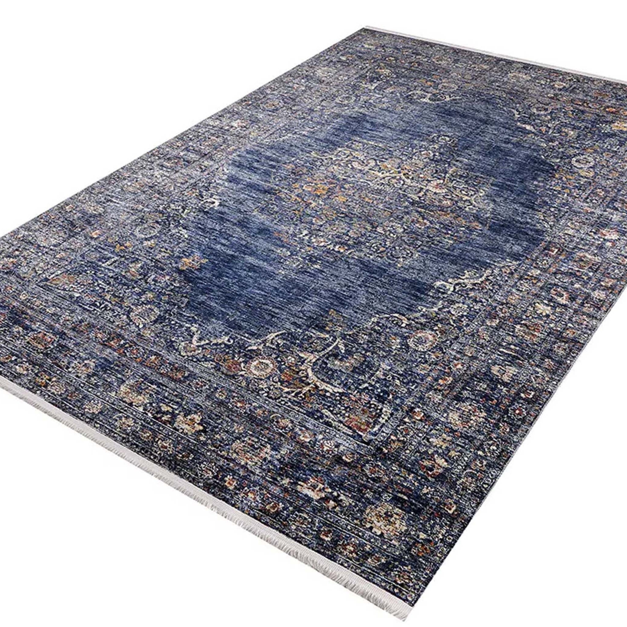 Devony Medallion Turkish Blue Rug