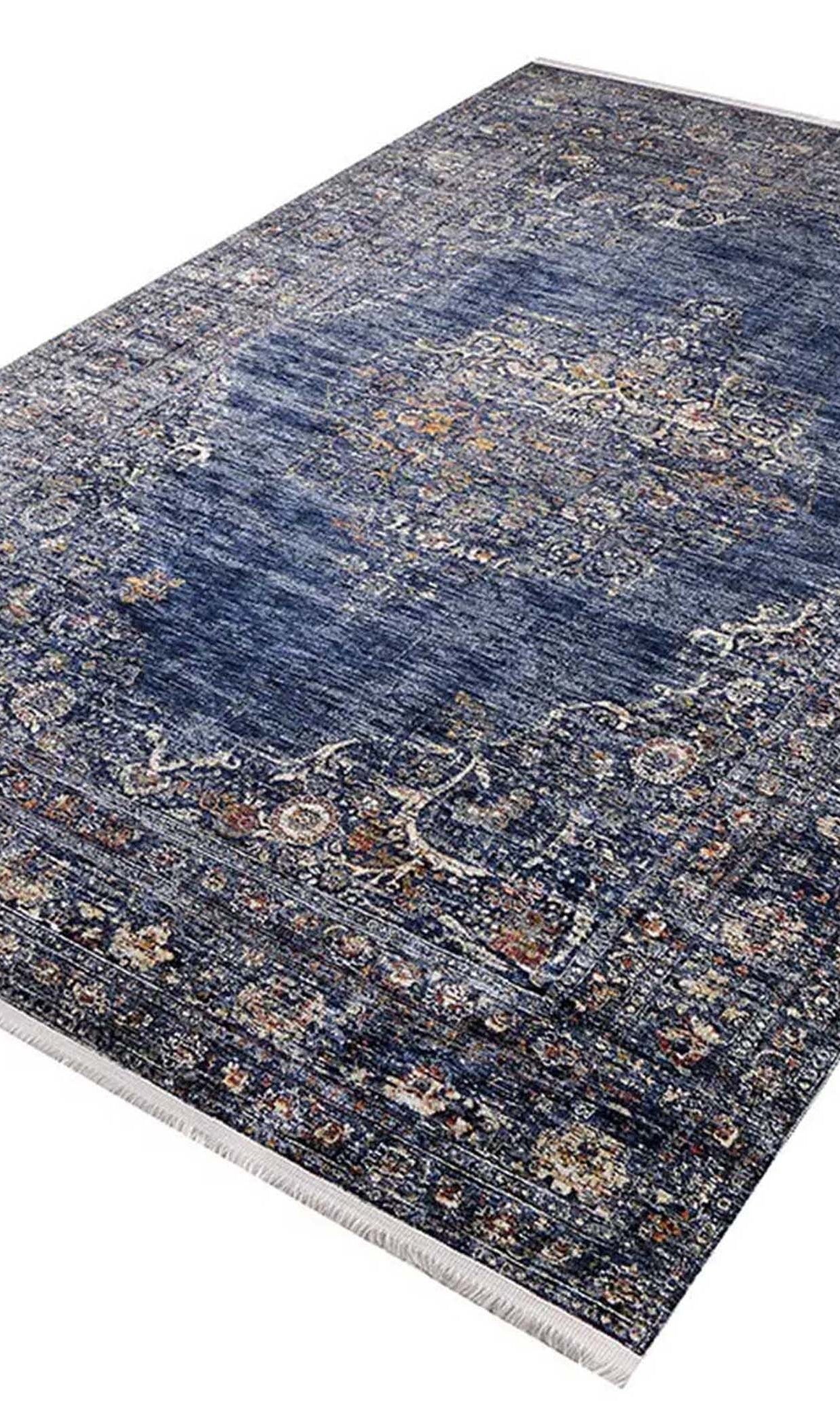 Devony Medallion Turkish Blue Rug