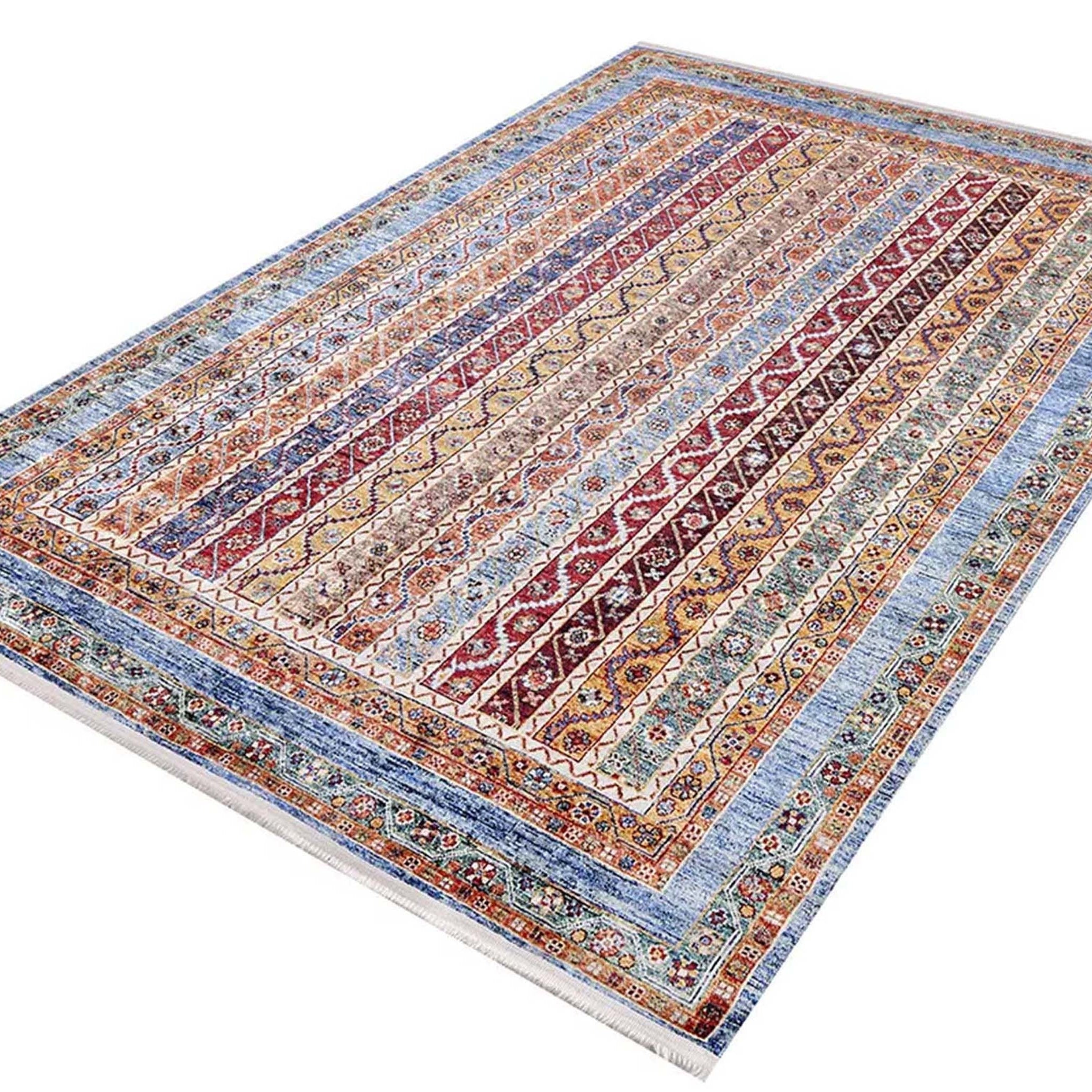 Lillian Colorful Striped Vintage Turkish Rug