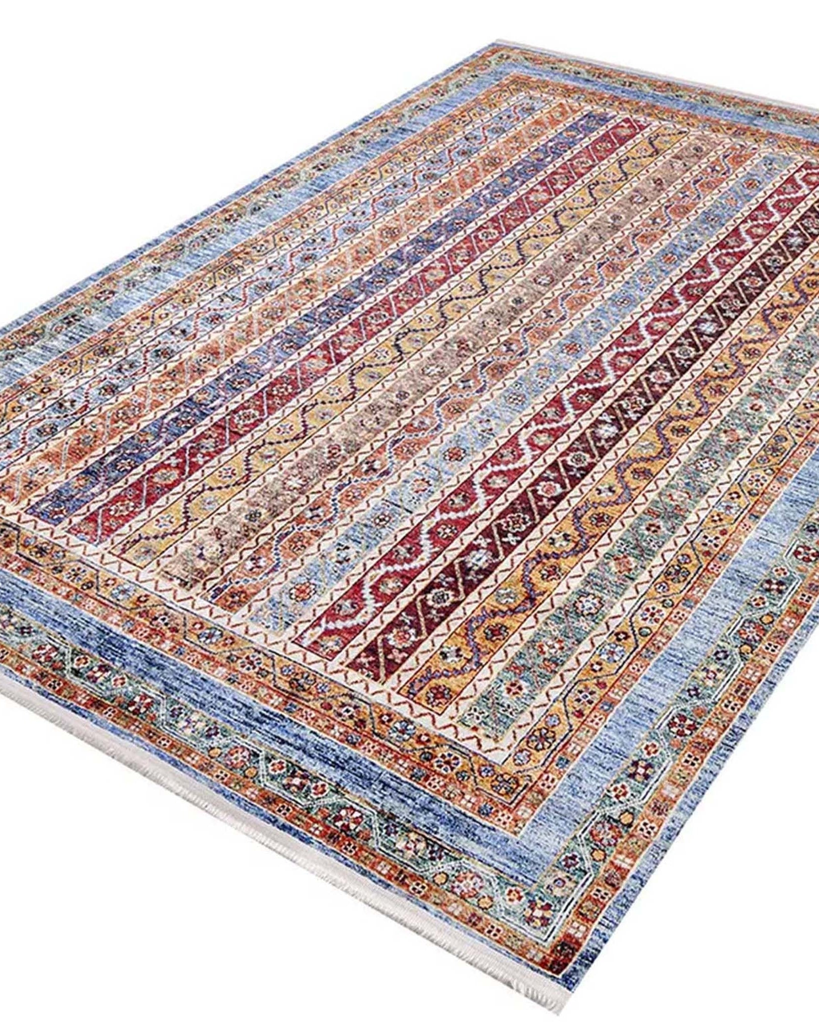 Lillian Colorful Striped Vintage Turkish Rug