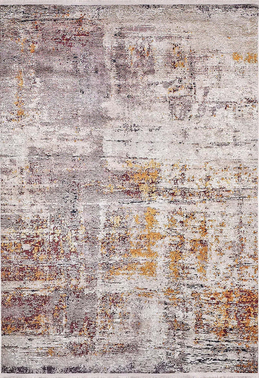 Iva Abstract Ivory Beige Gold Brown Rug