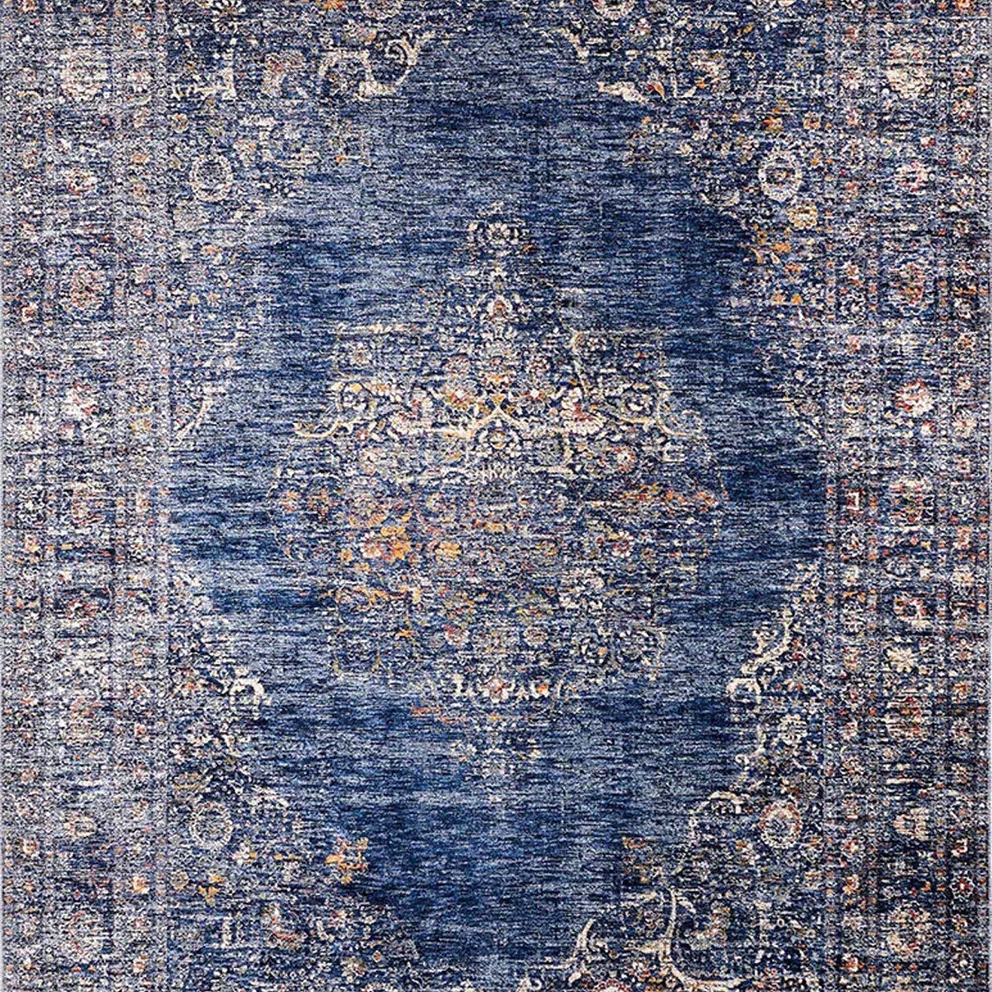 Devony Medallion Turkish Blue Rug