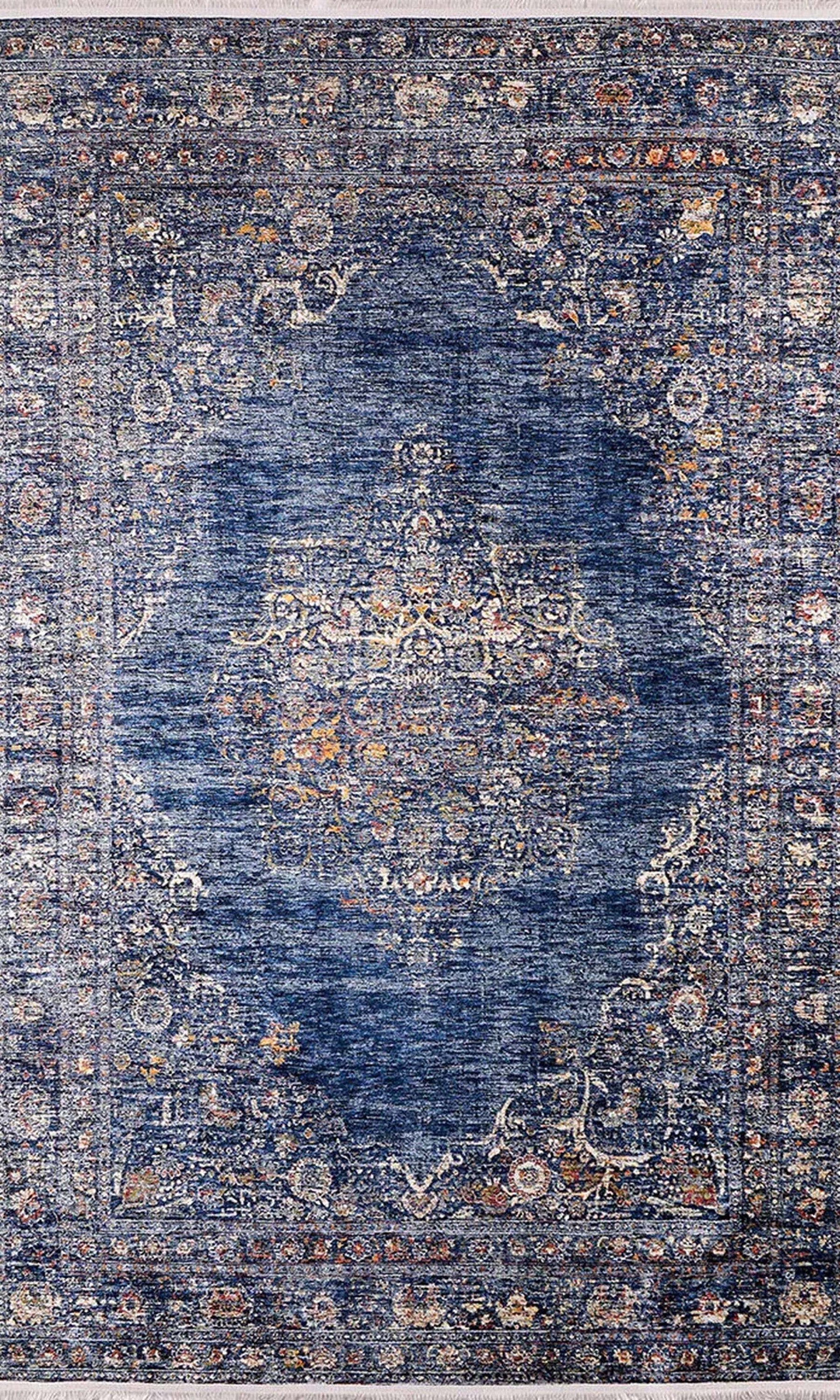 Devony Medallion Turkish Blue Rug