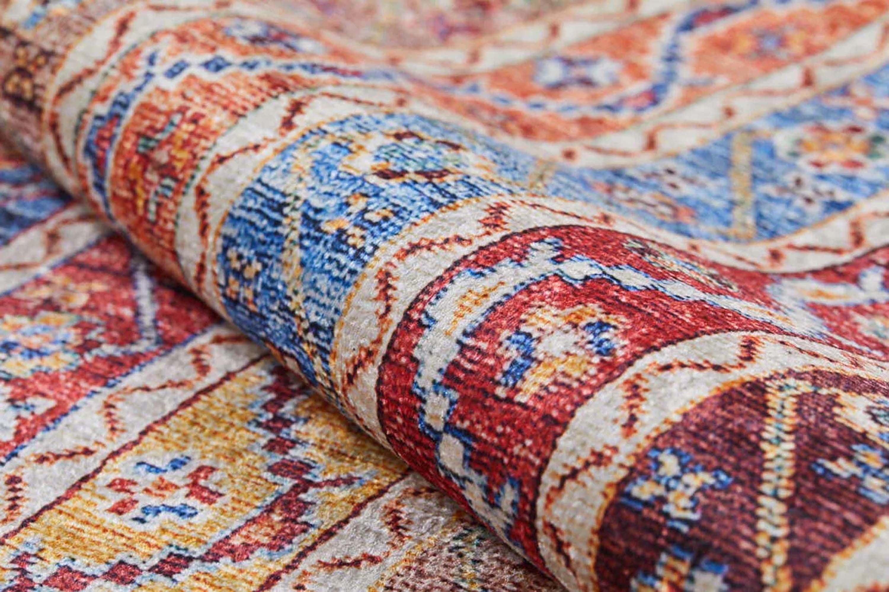 Lillian Colorful Striped Vintage Turkish Rug