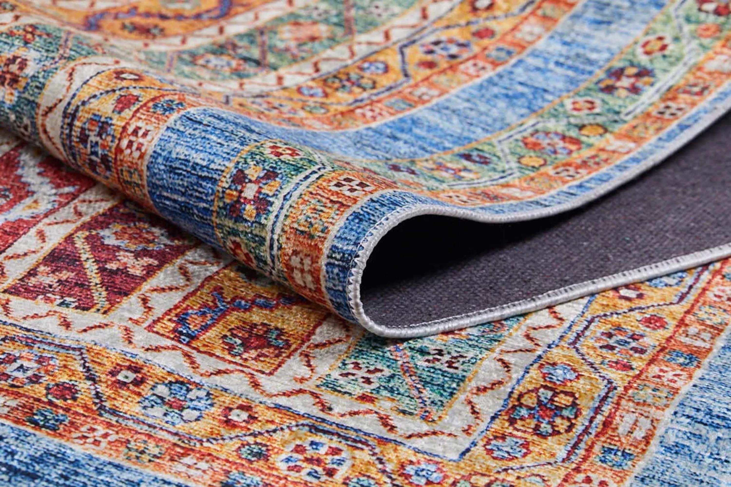 Lillian Colorful Striped Vintage Turkish Rug