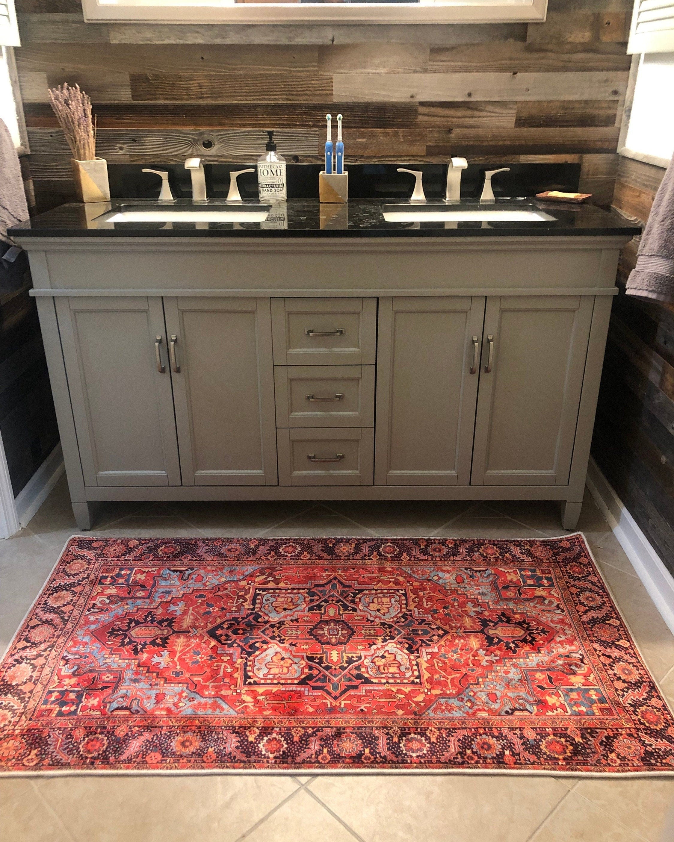 Gesina Red Coral Blue Turkish 2x3 Rug