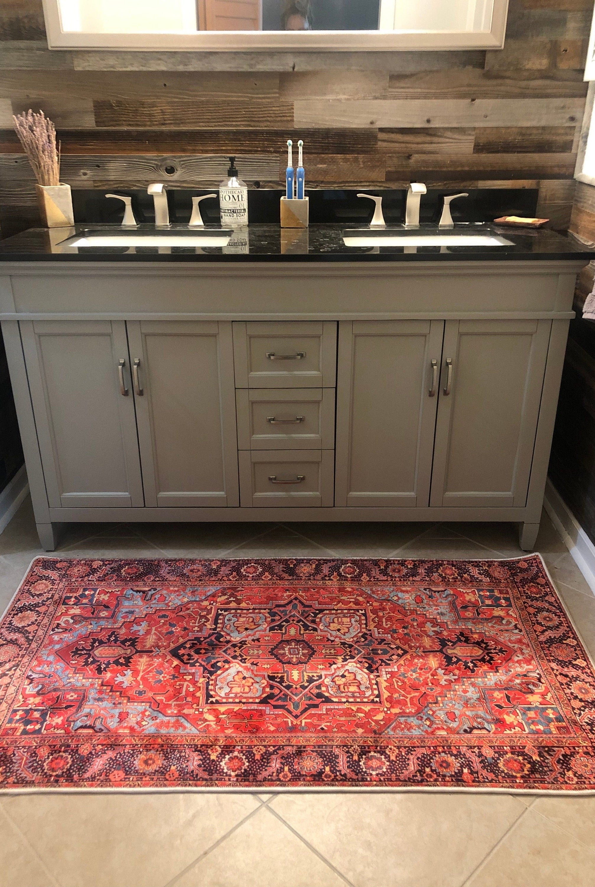 Gesina Red Coral Blue Turkish 2x3 Rug