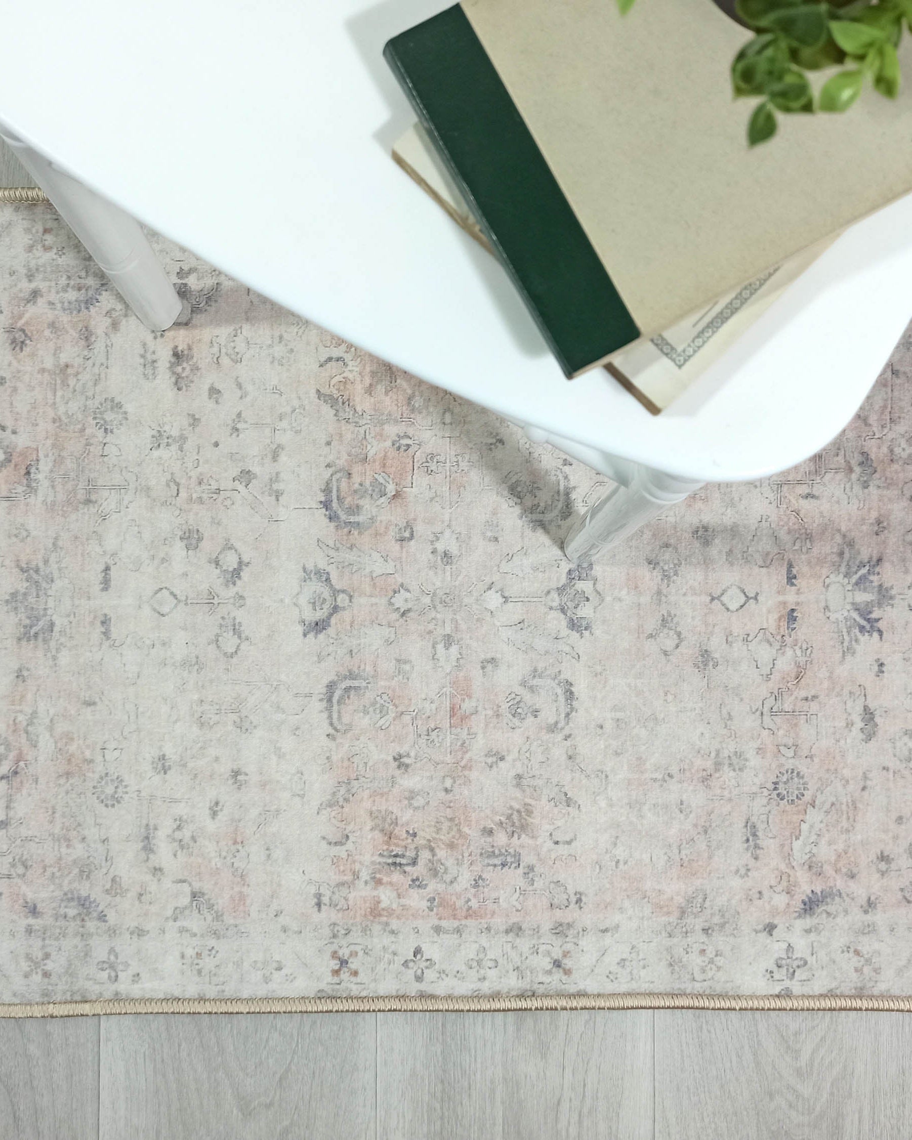 Azalea Neutral Beige Blush Orange Oushak 2x3 Rug