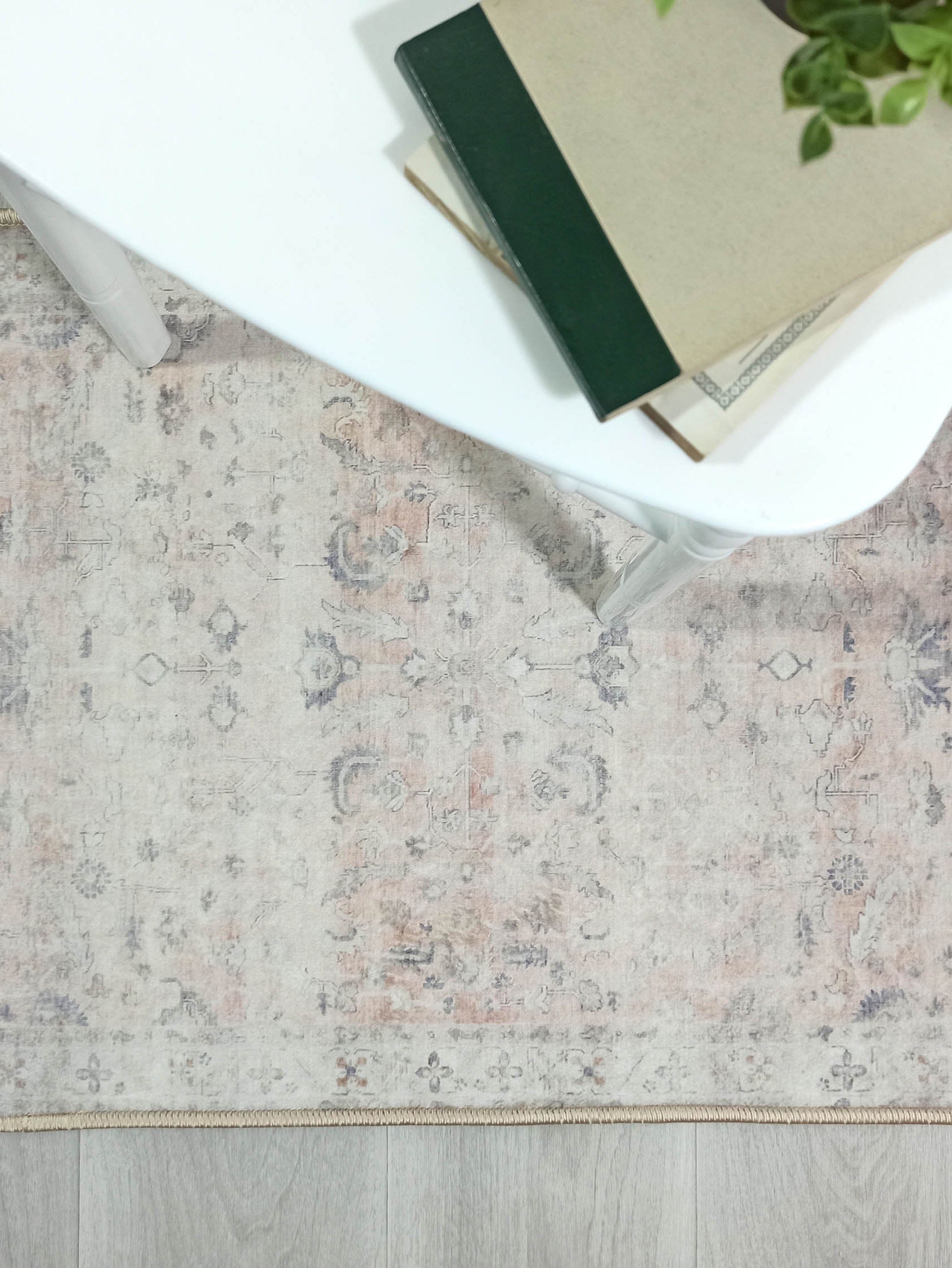 Azalea Neutral Beige Blush Orange Oushak 2x3 Rug