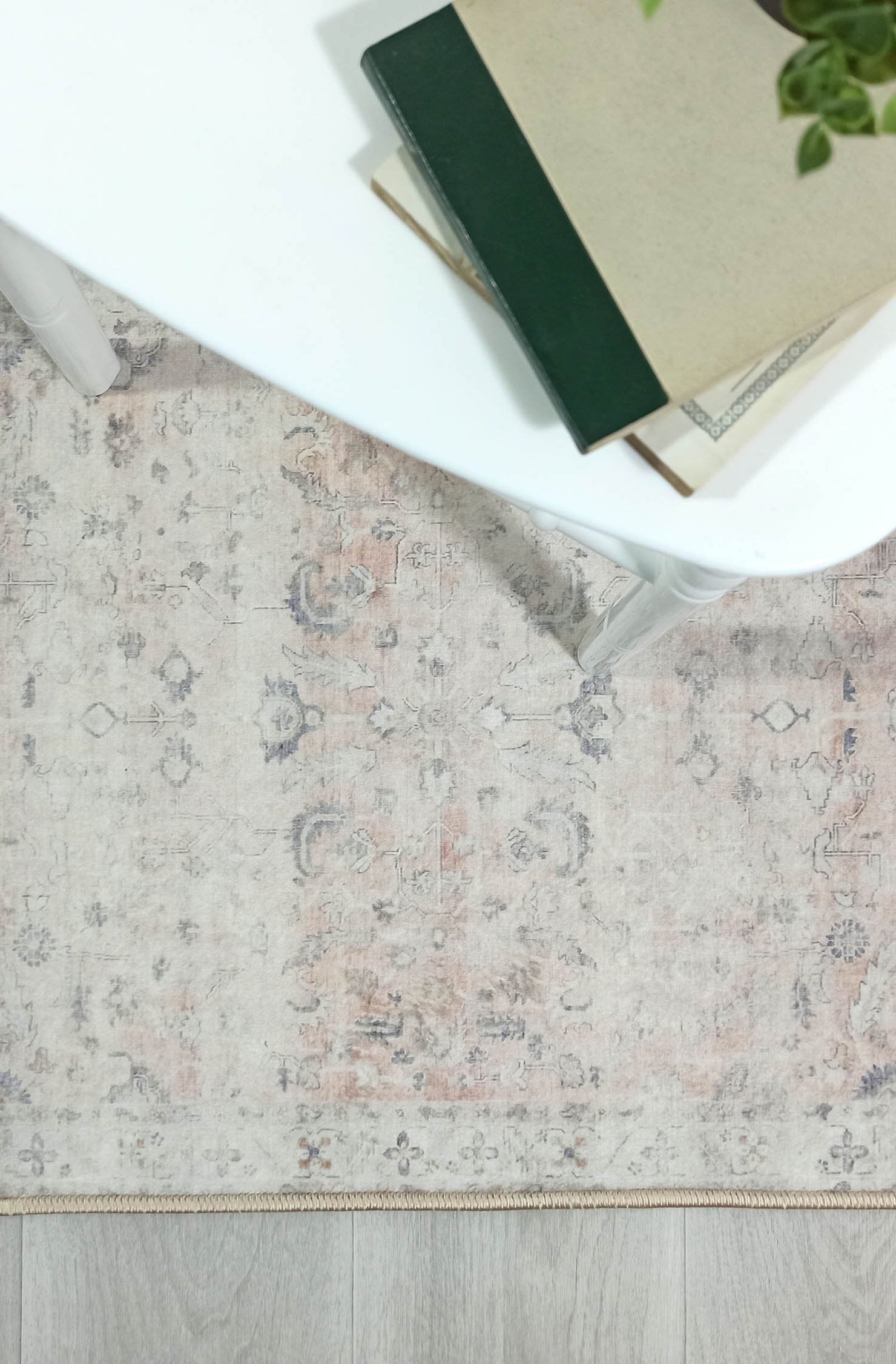 Azalea Neutral Beige Blush Orange Oushak 2x3 Rug