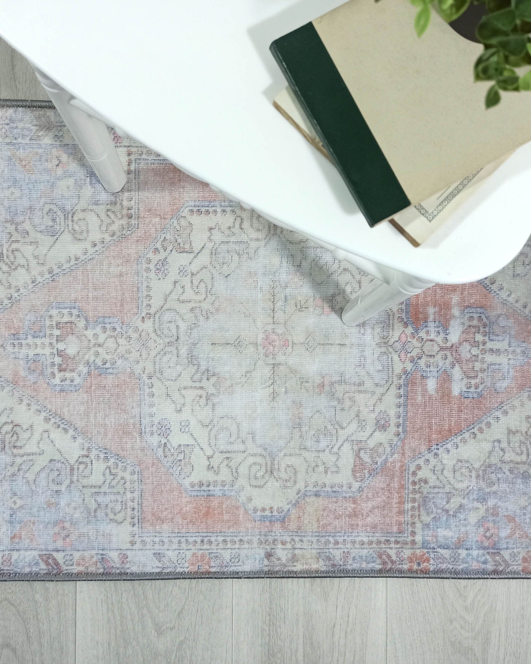 Eira Faded Orange Blue Oushak 2x3 Rug