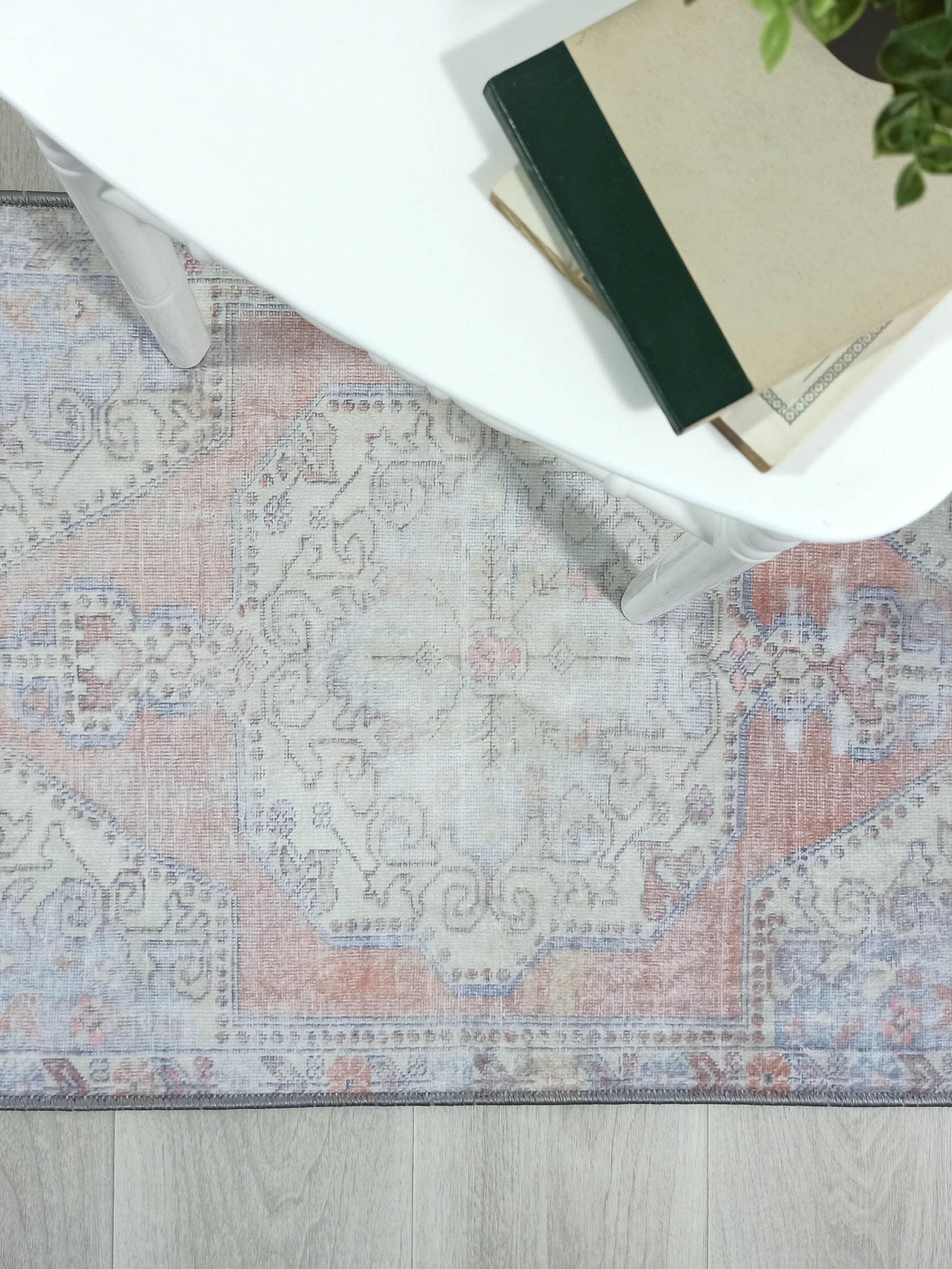 Eira Faded Orange Blue Oushak 2x3 Rug