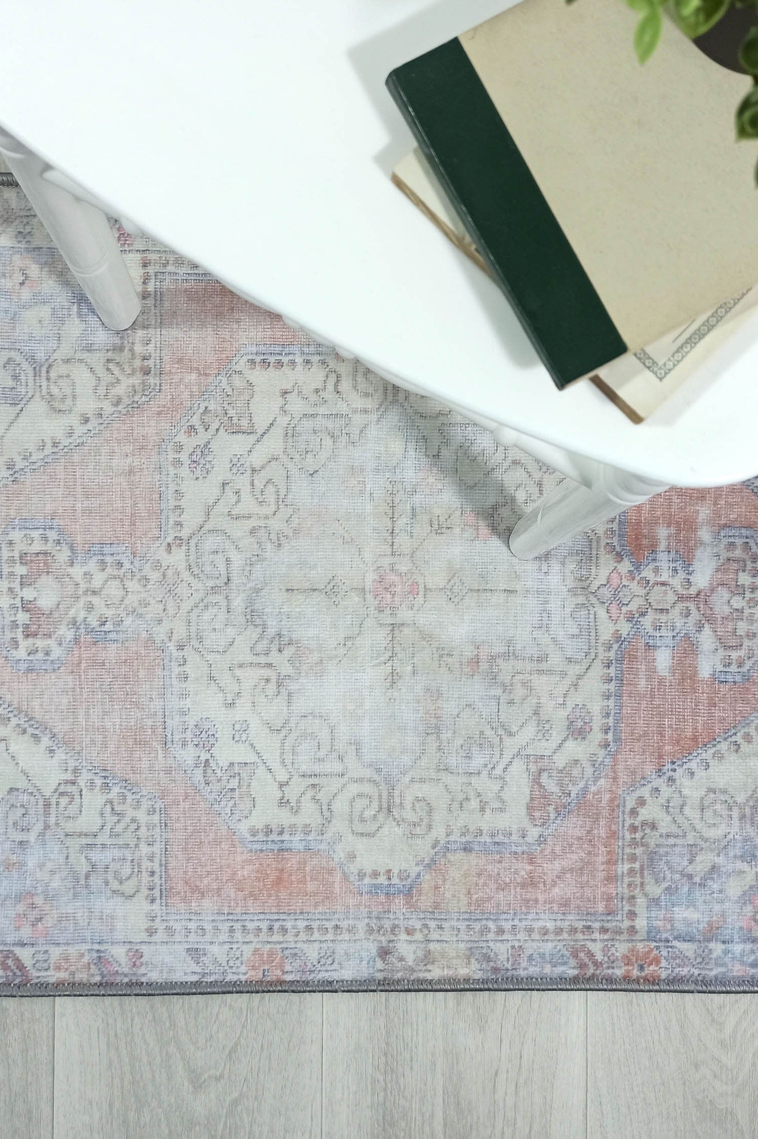 Eira Faded Orange Blue Oushak 2x3 Rug